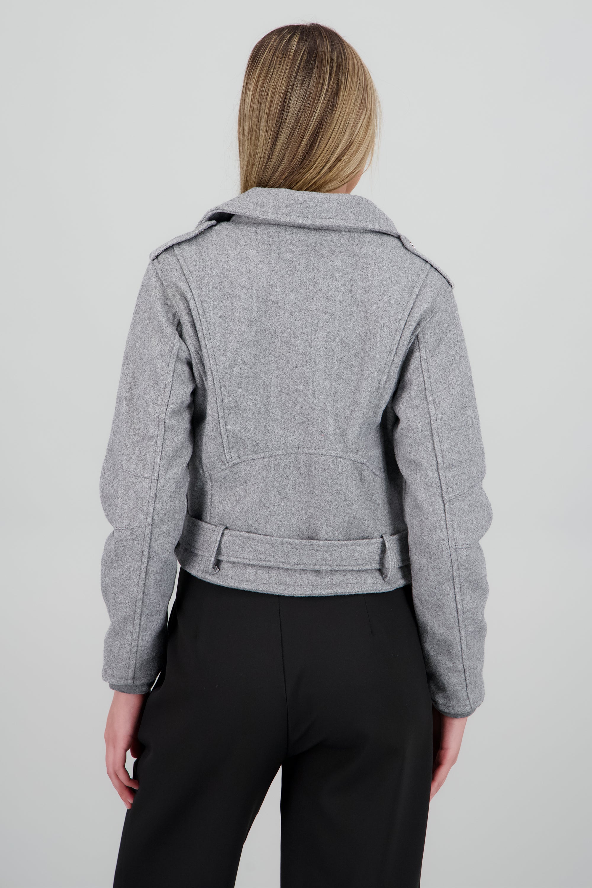 Biker jacker paño GRIS CLARO