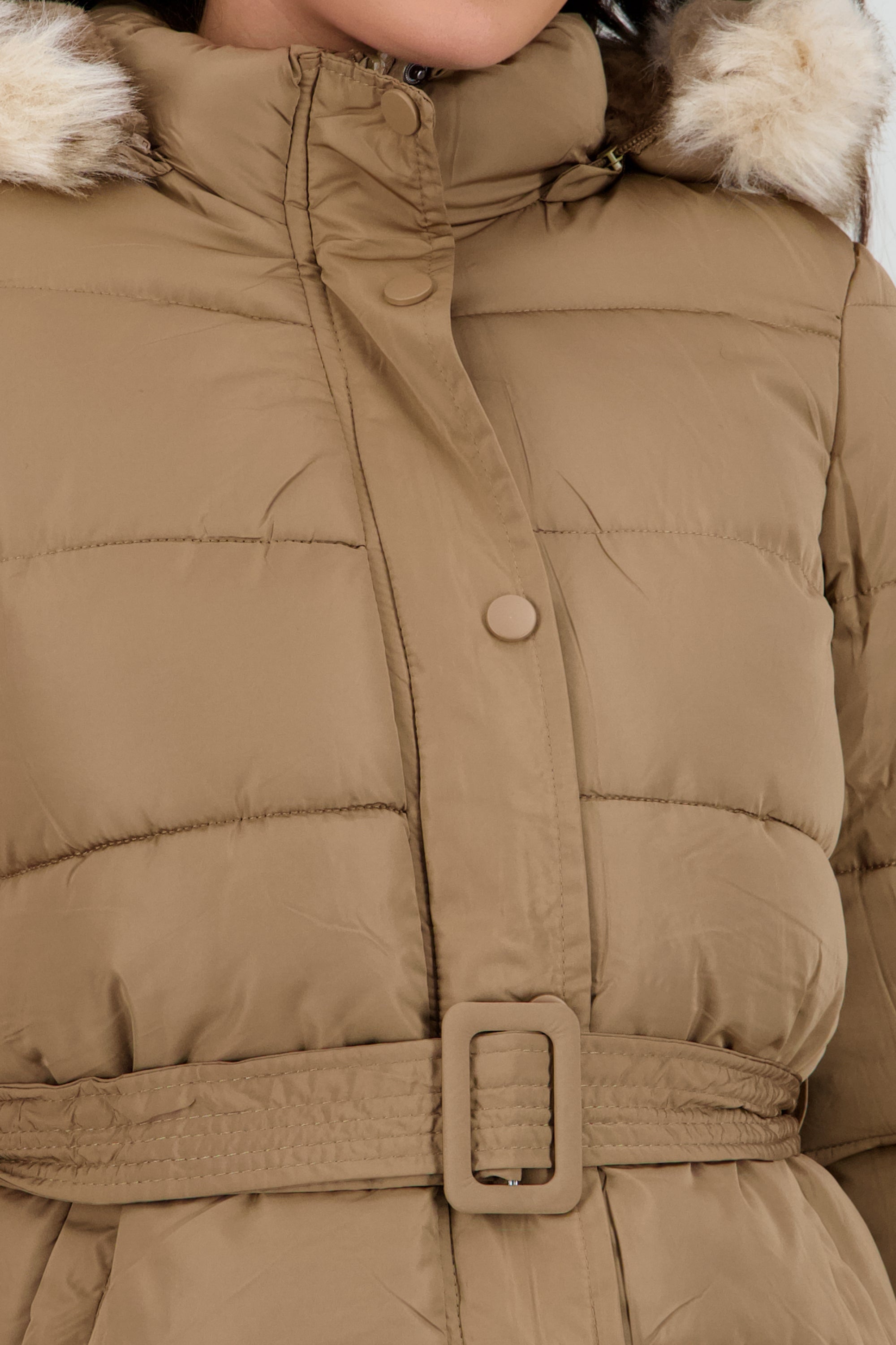 Puffer con cinturon CAFE