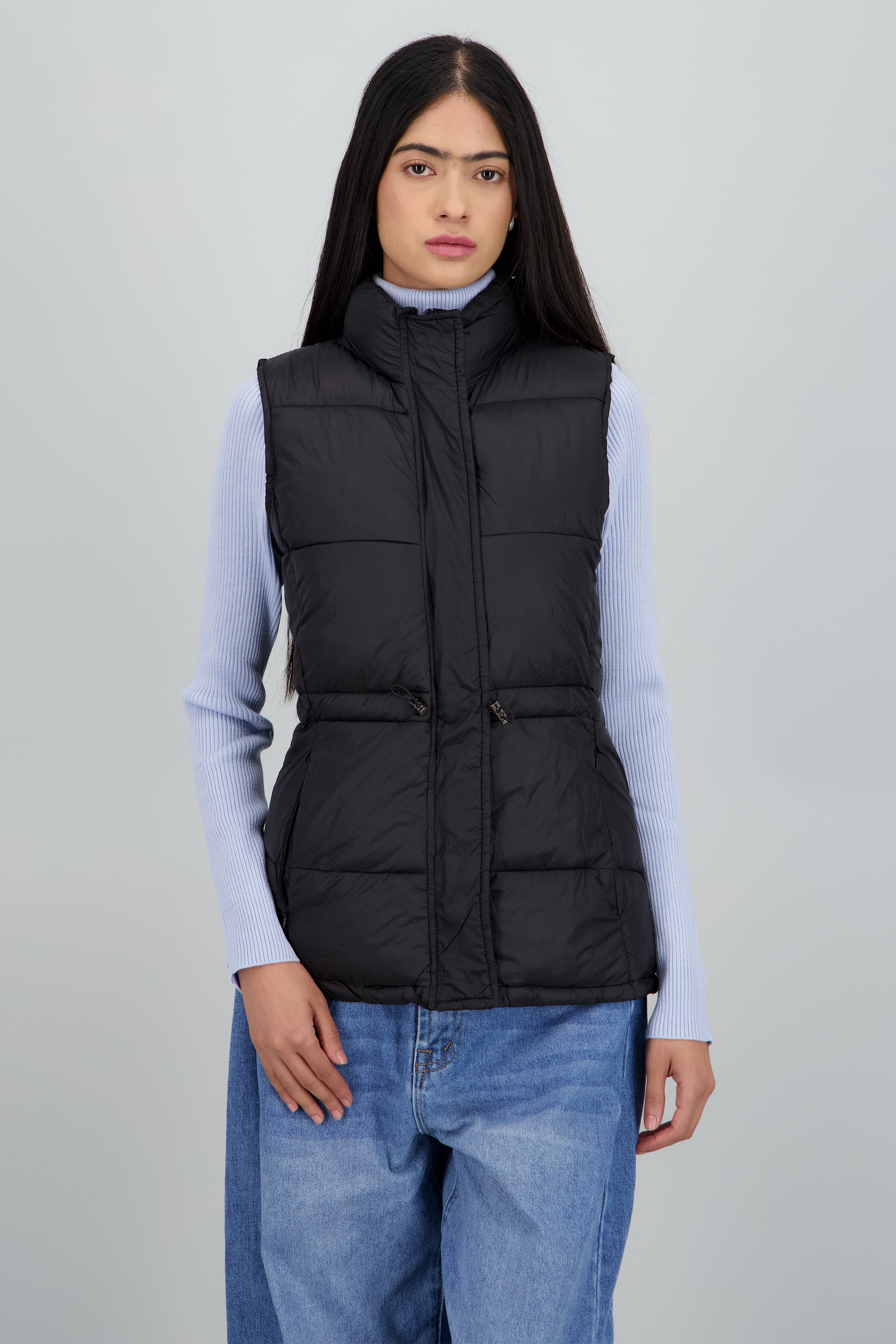 Chaleco capitonado ajustable NEGRO