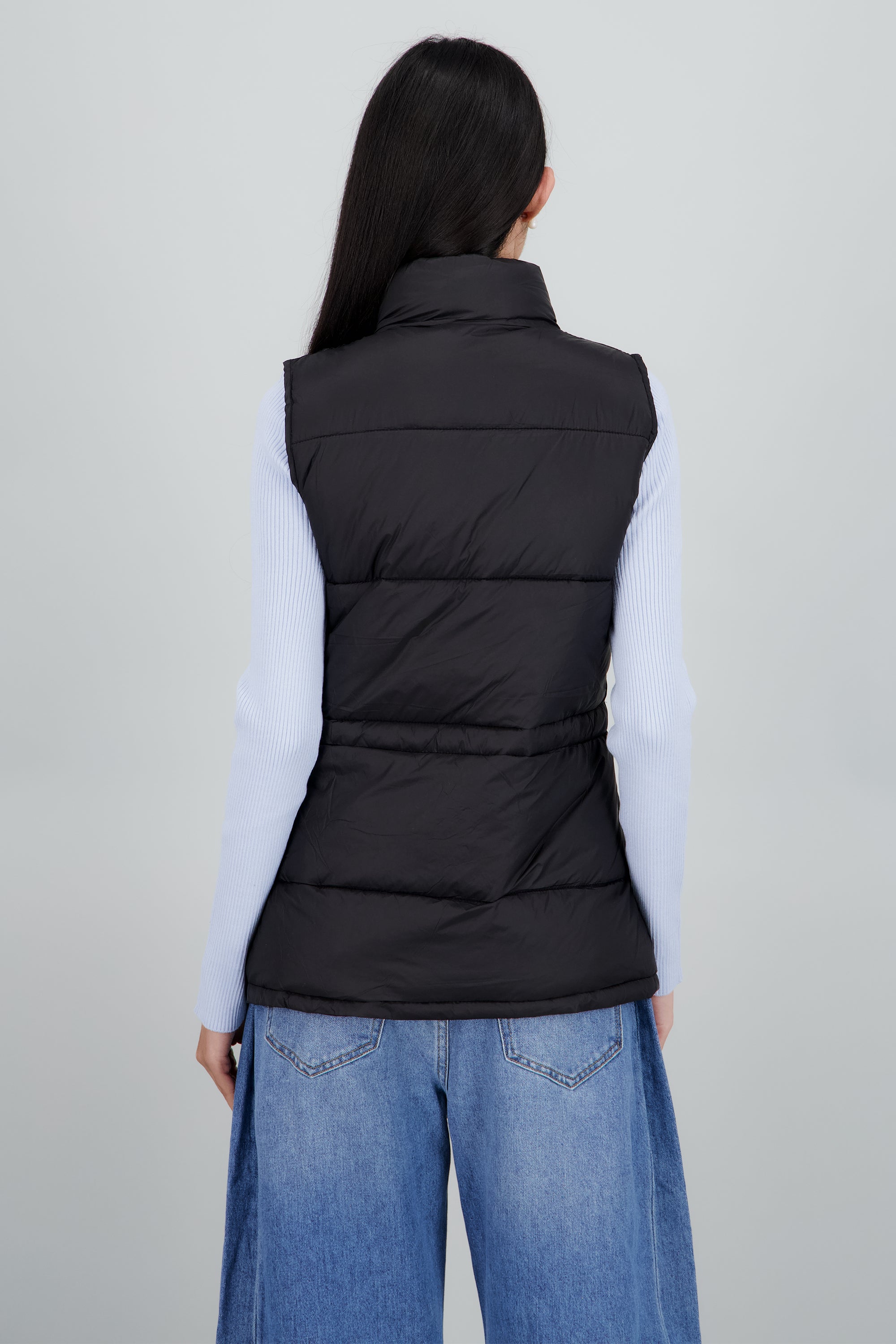 Chaleco capitonado ajustable NEGRO