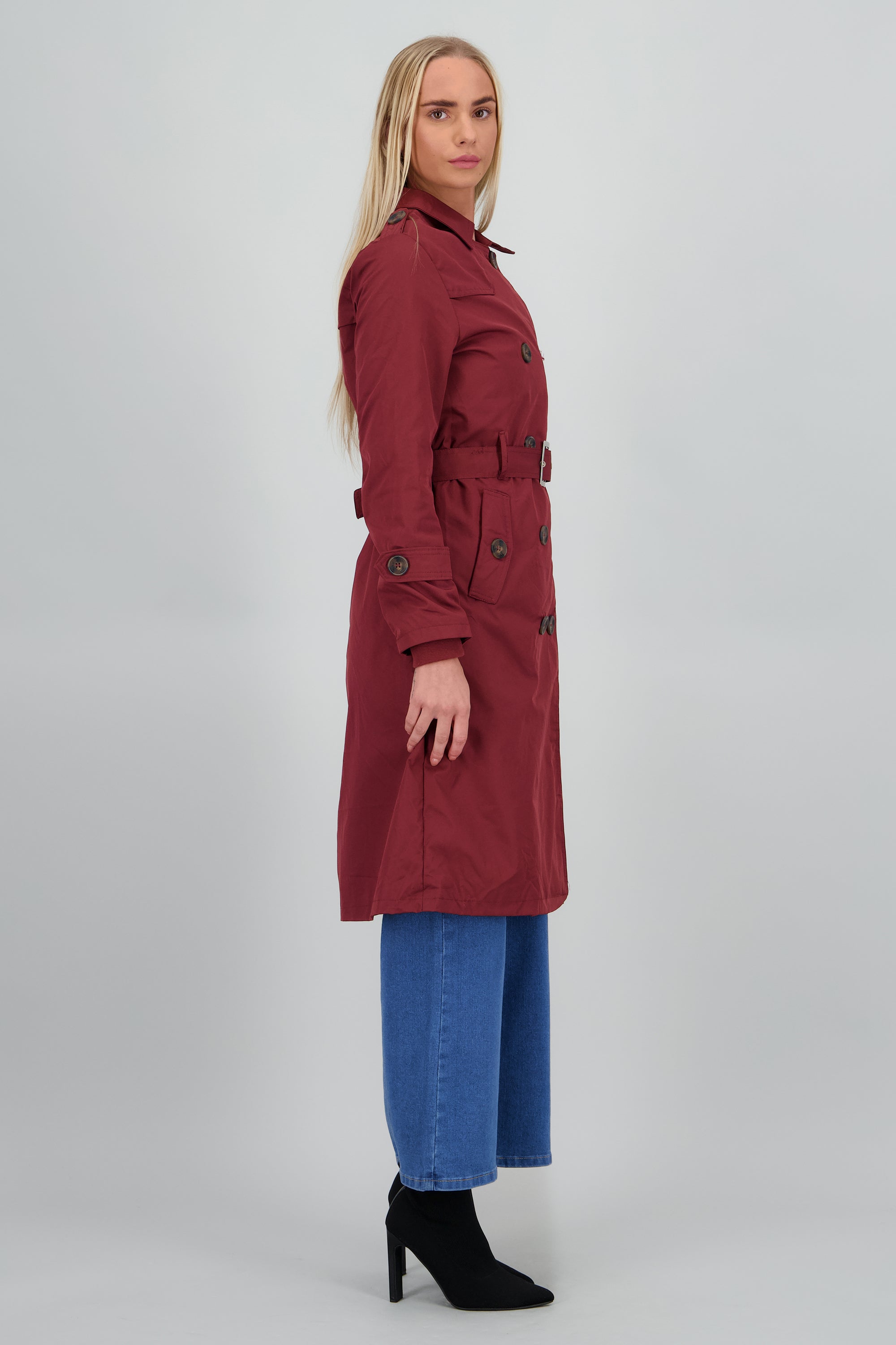 Gabardina maxi lisa VINO