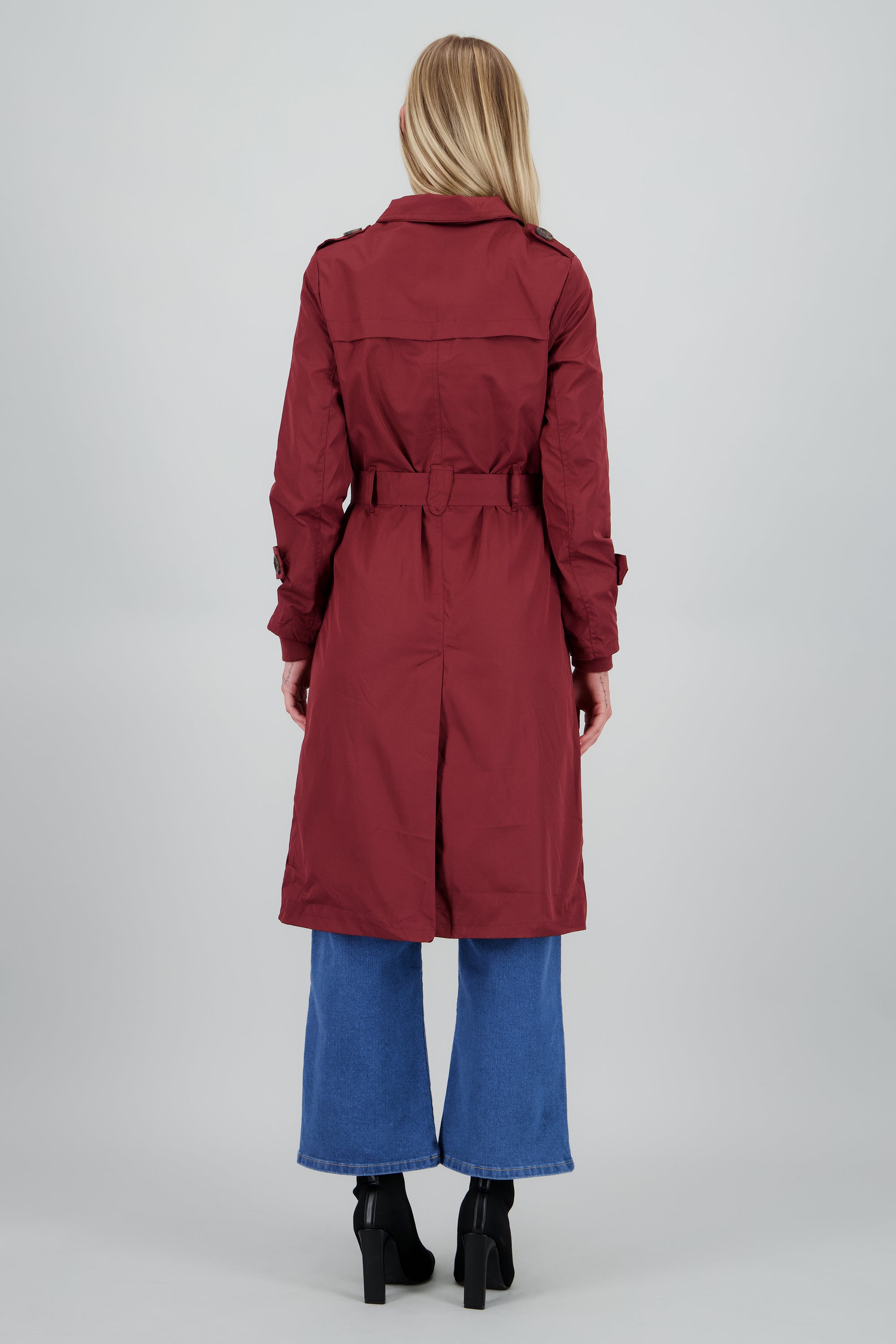 Gabardina maxi lisa VINO