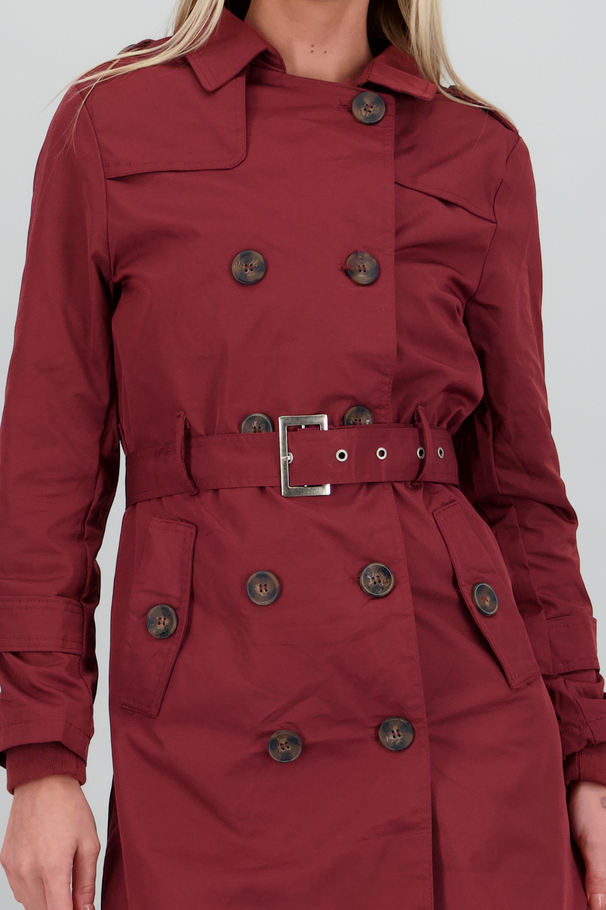 Gabardina maxi lisa VINO