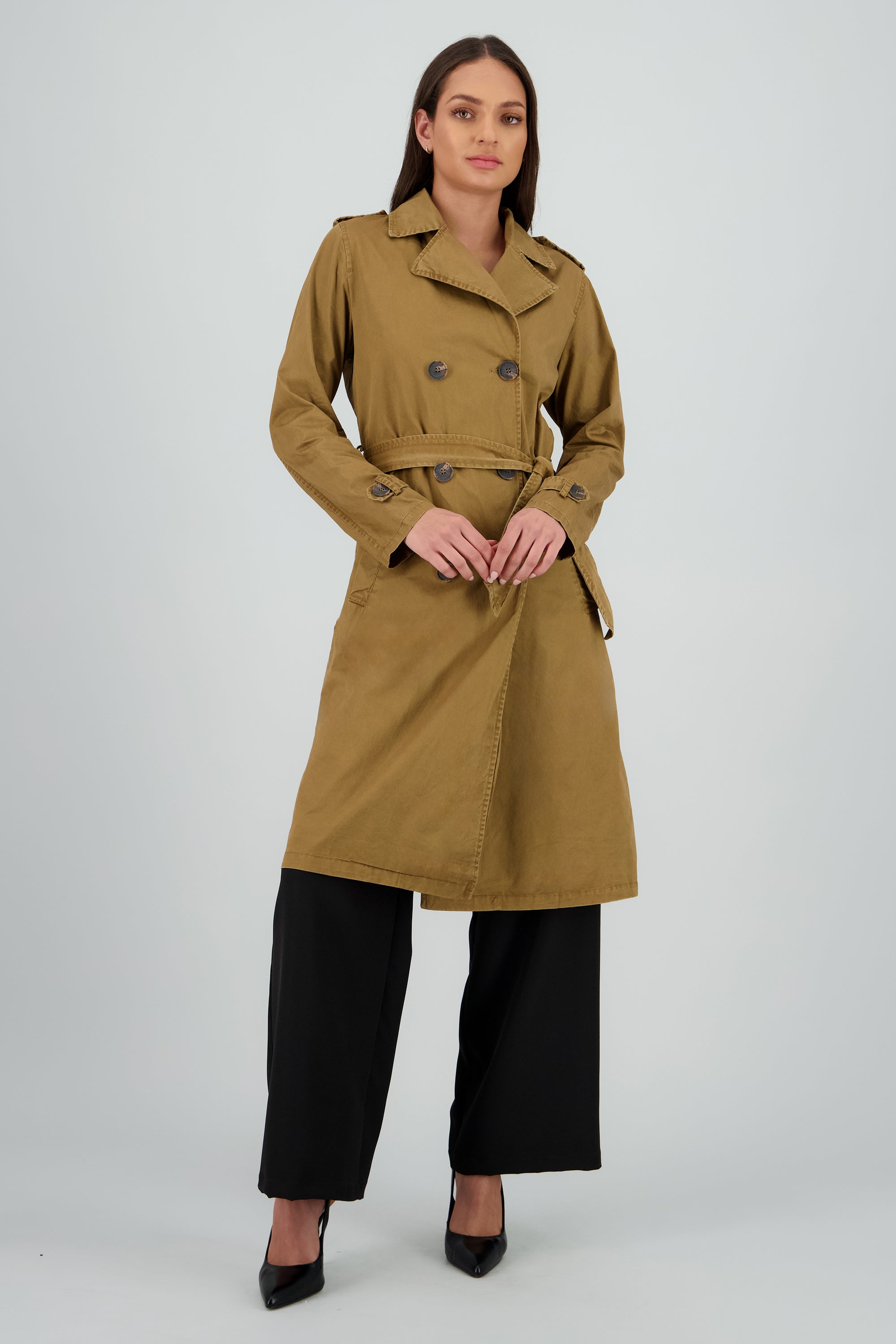 Gabardina maxi KHAKI