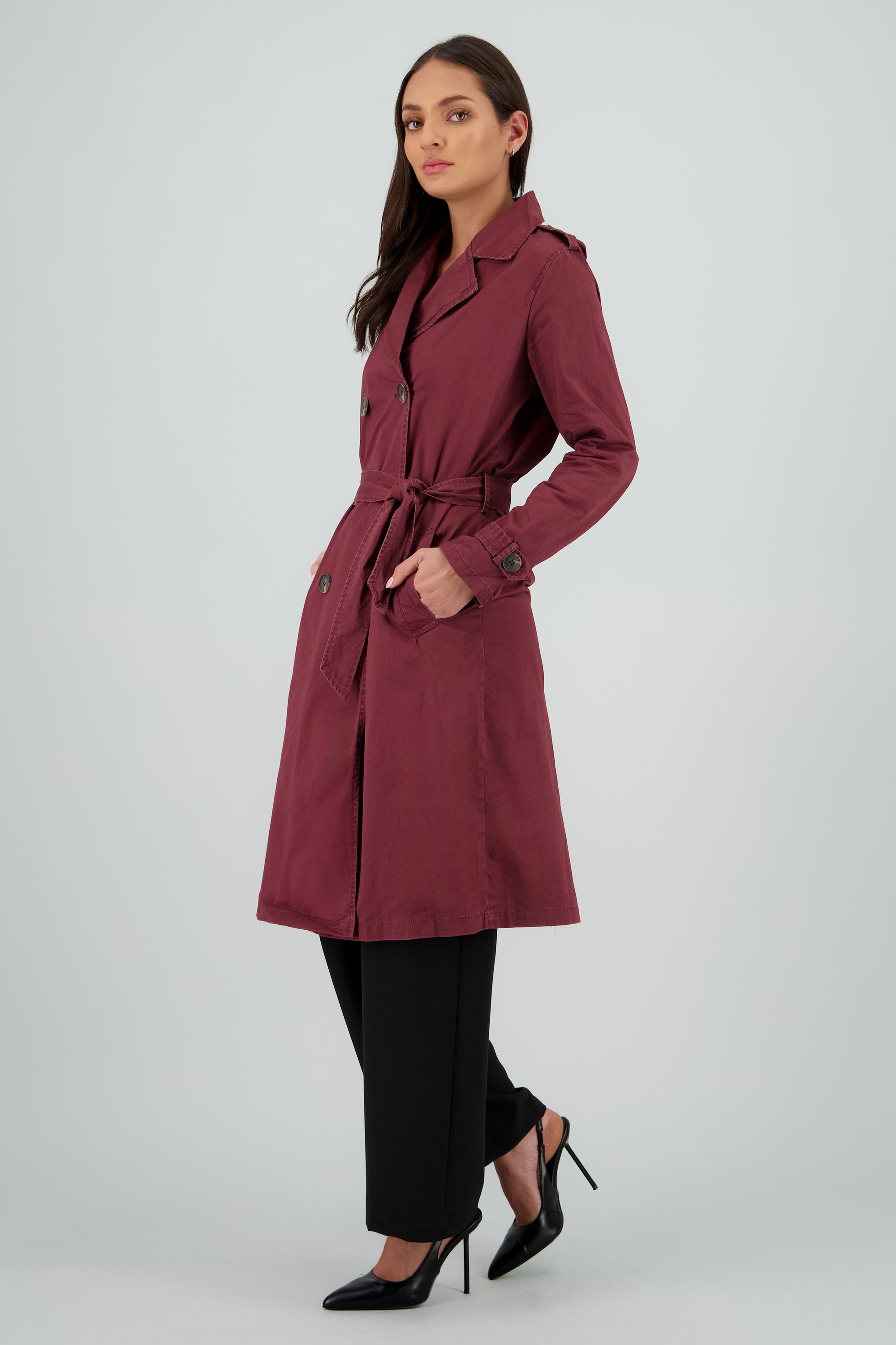 Gabardina maxi VINO