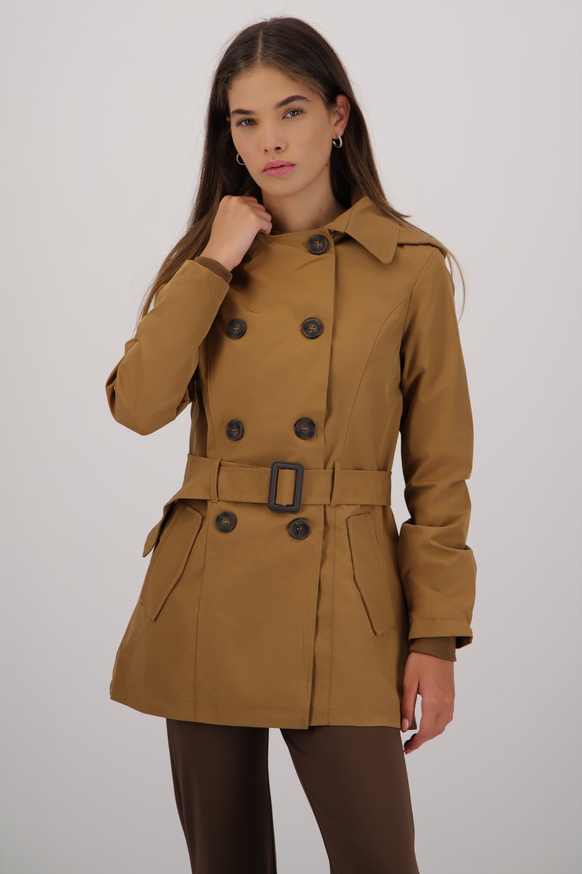 Gabardina con gorro CAMELLO