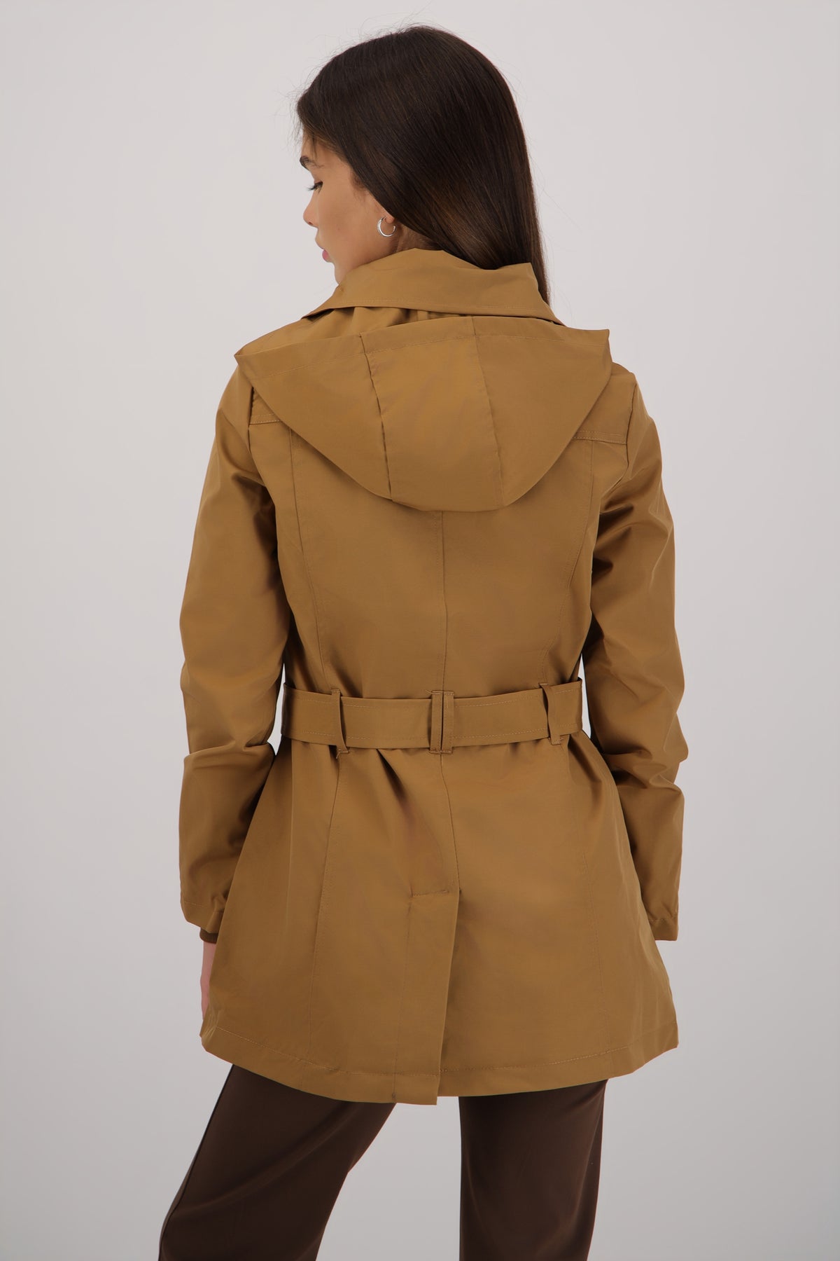 Gabardina con gorro CAMELLO