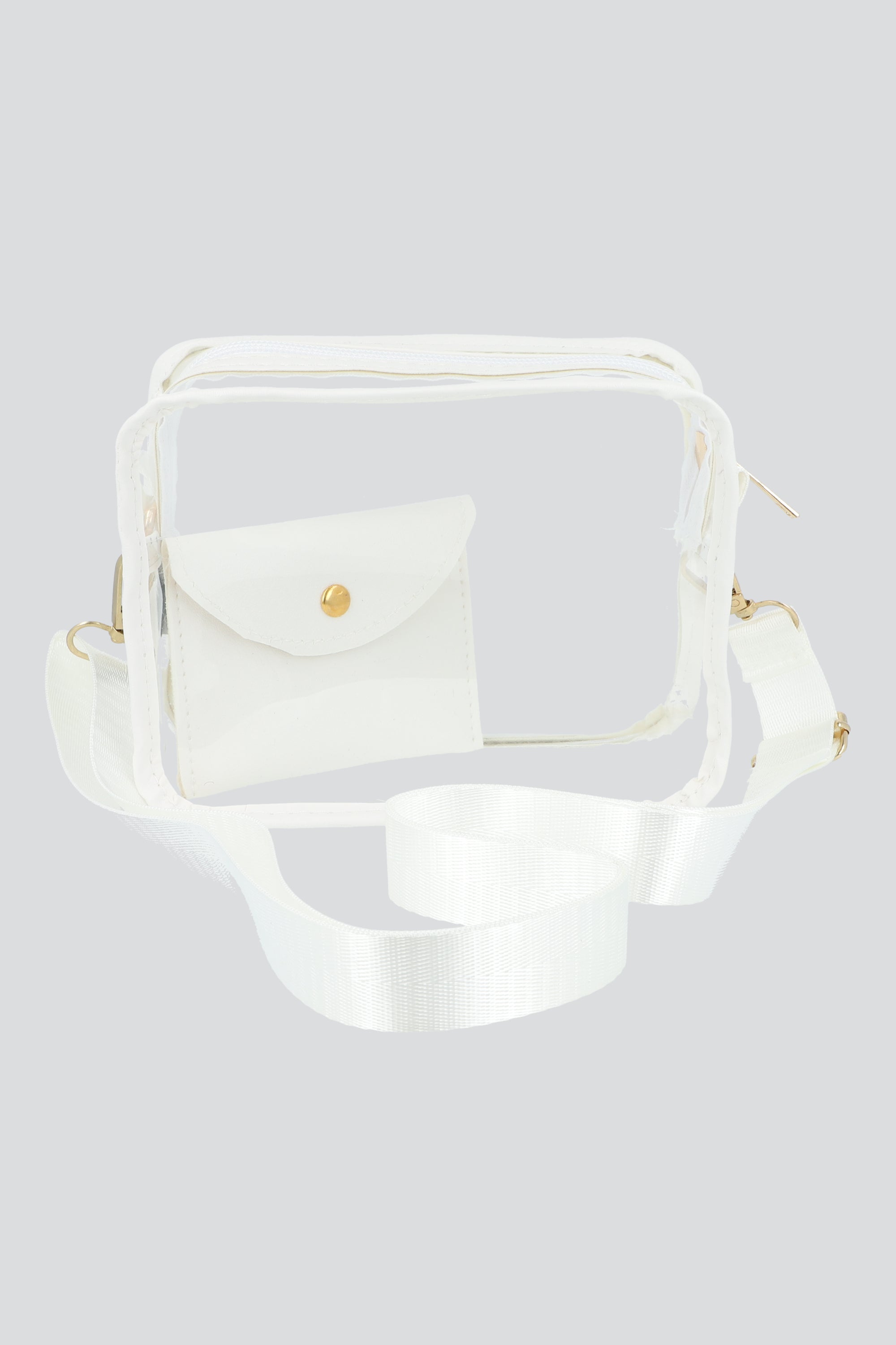 Crossbody pvc con monedero NEGRO