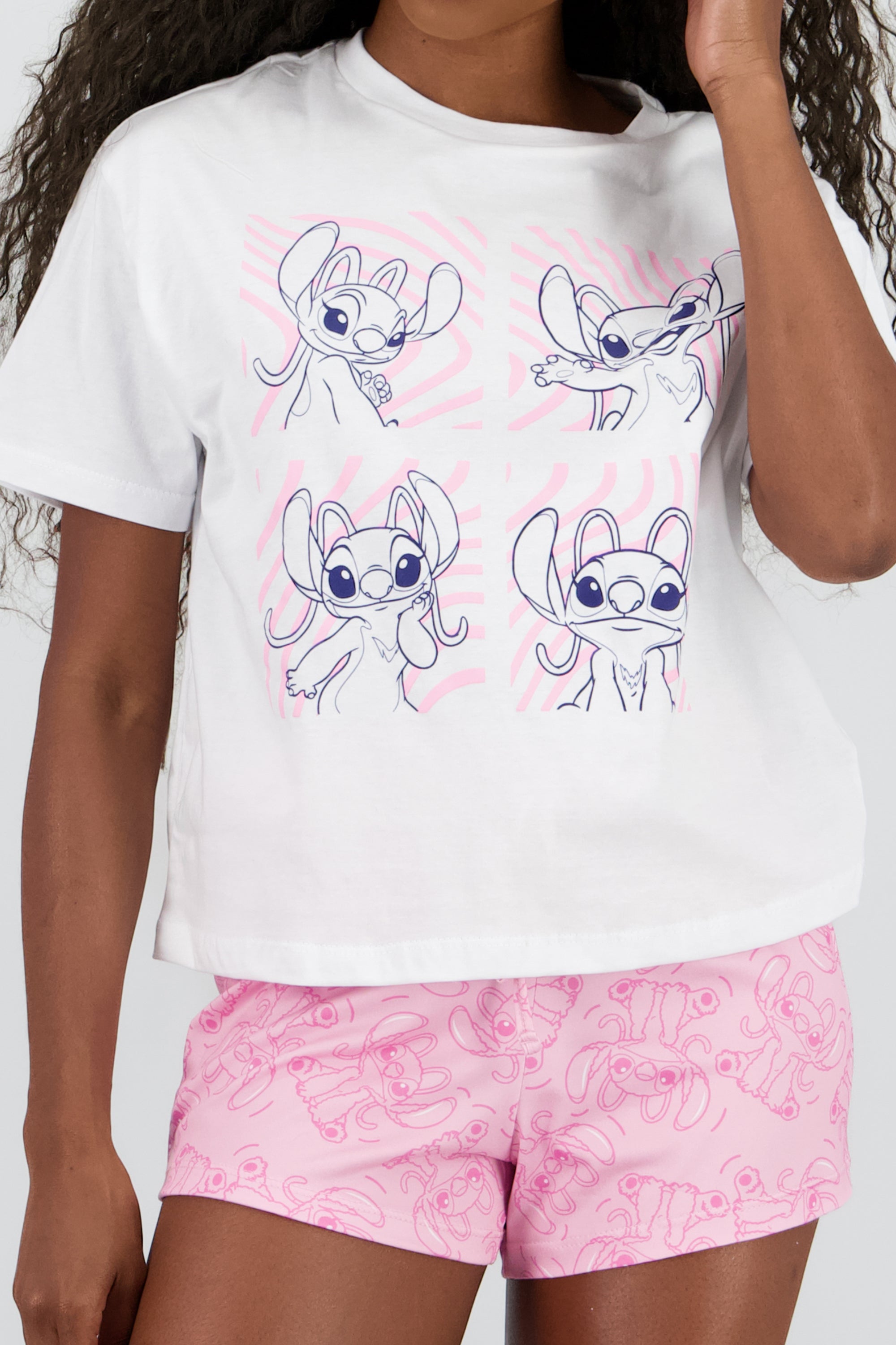 Pijama stitch rayas ROSA