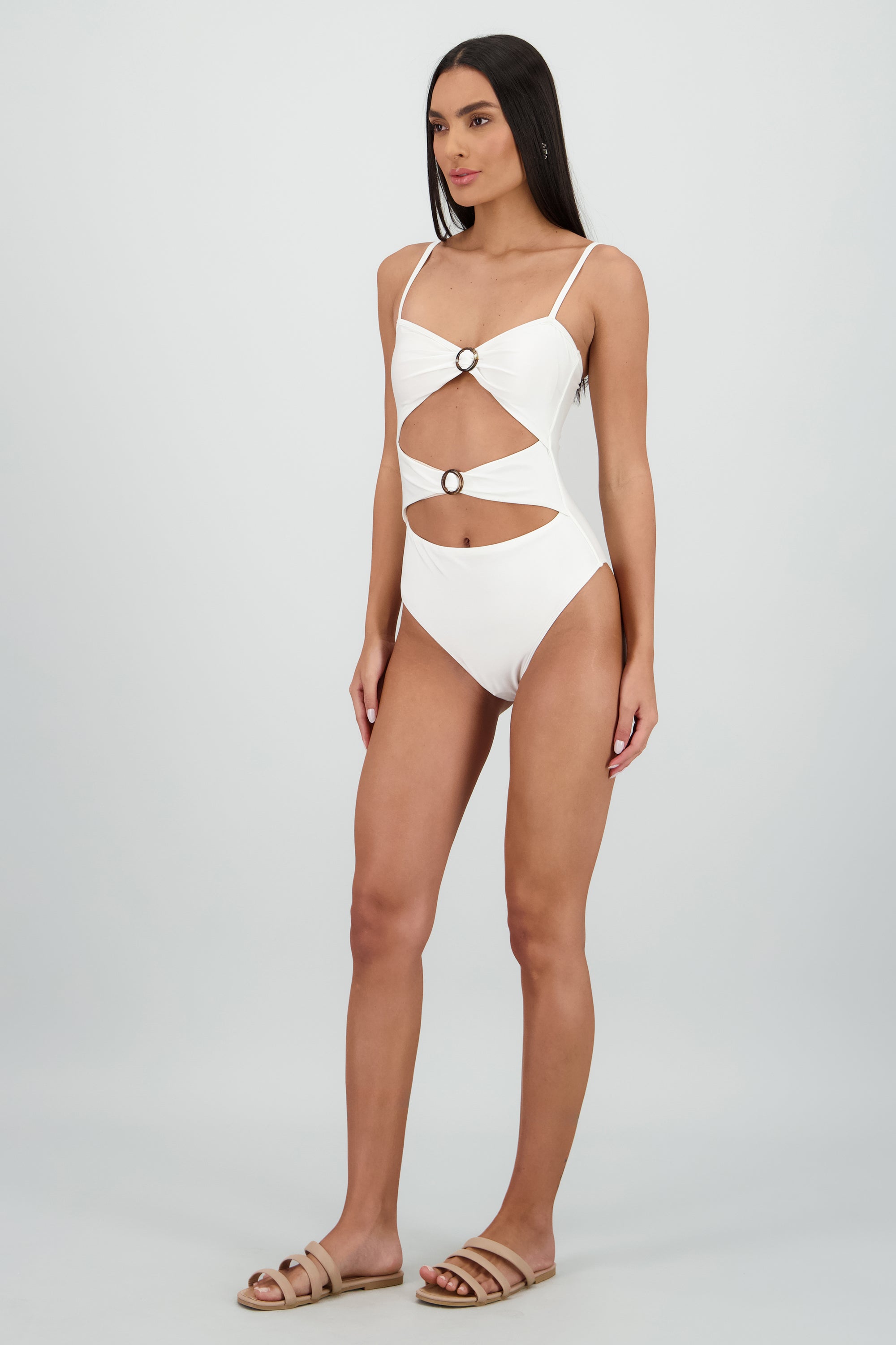Trajes de baño cutouts aro carey BLANCO
