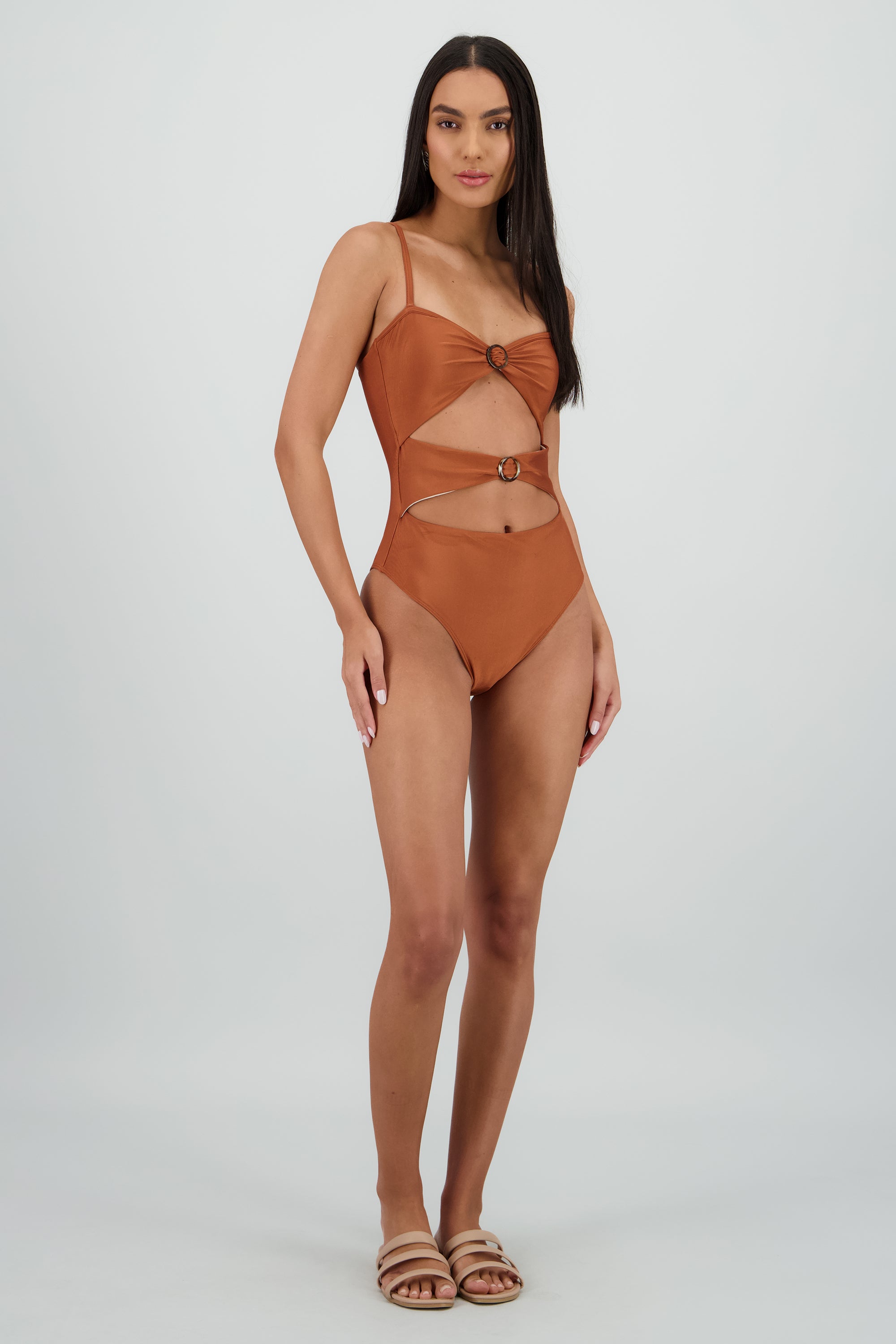 Trajes de baño cutouts aro carey LADRILLO