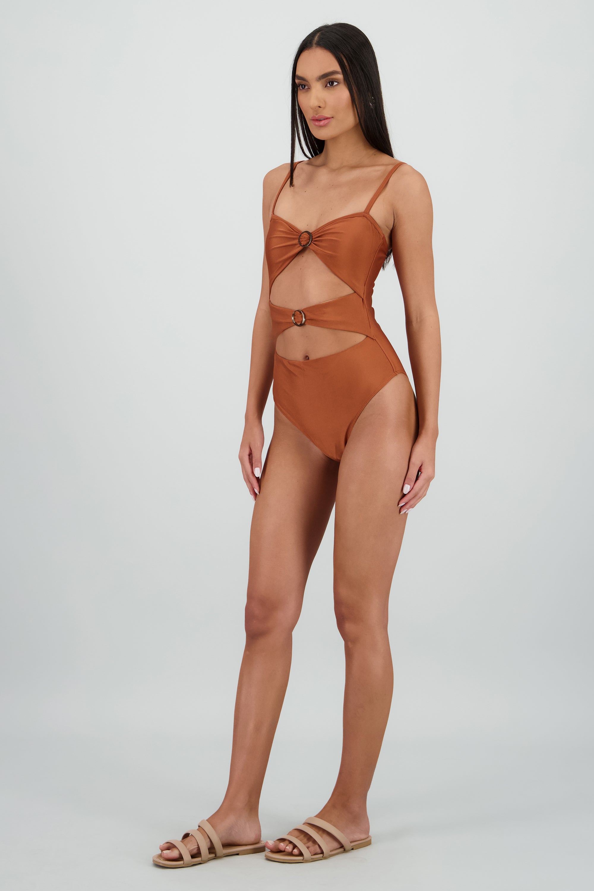 Trajes de baño cutouts aro carey LADRILLO