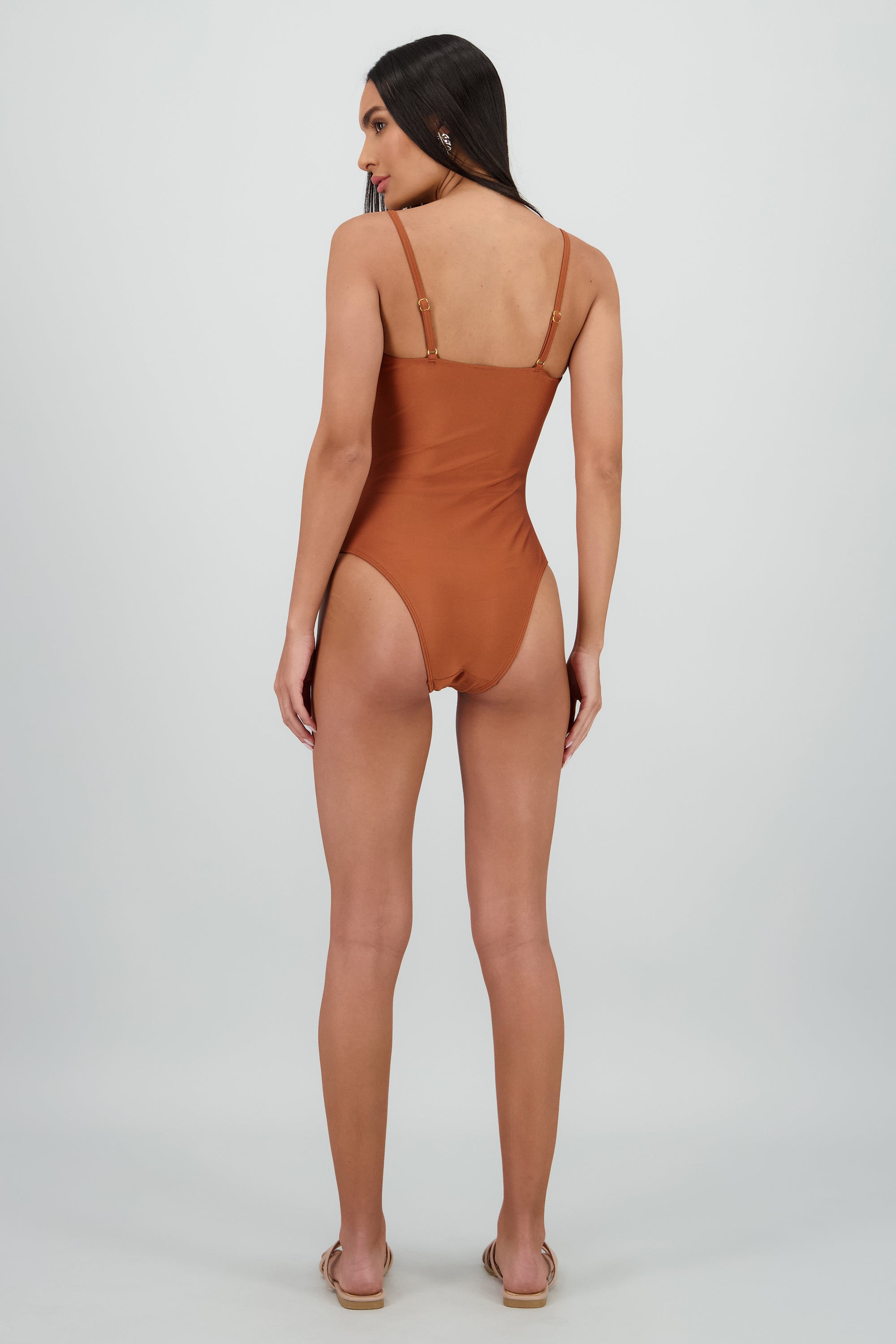 Trajes de baño cutouts aro carey LADRILLO