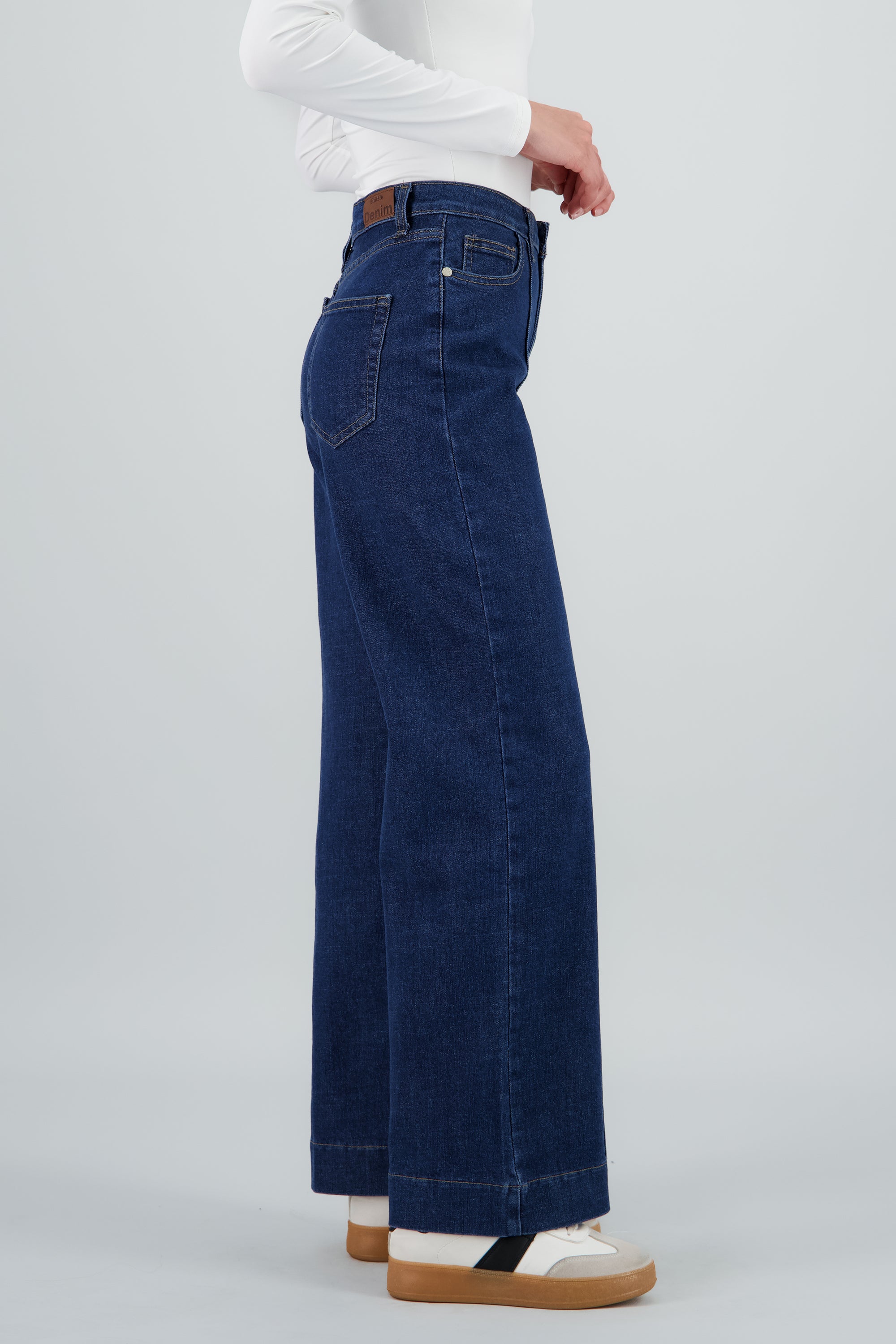 Jeans wide leg pinzas INDIGO