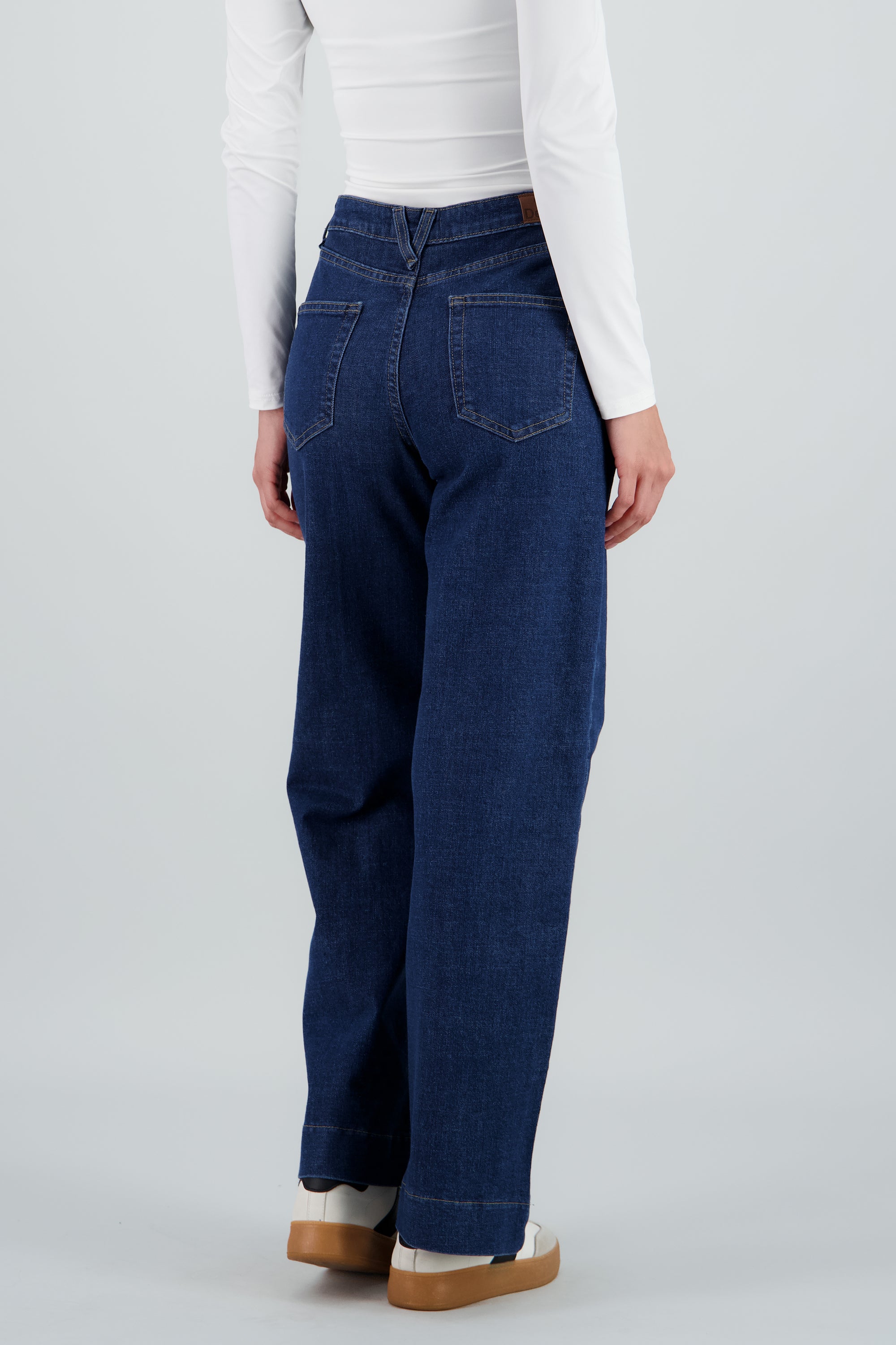 Jeans wide leg pinzas INDIGO