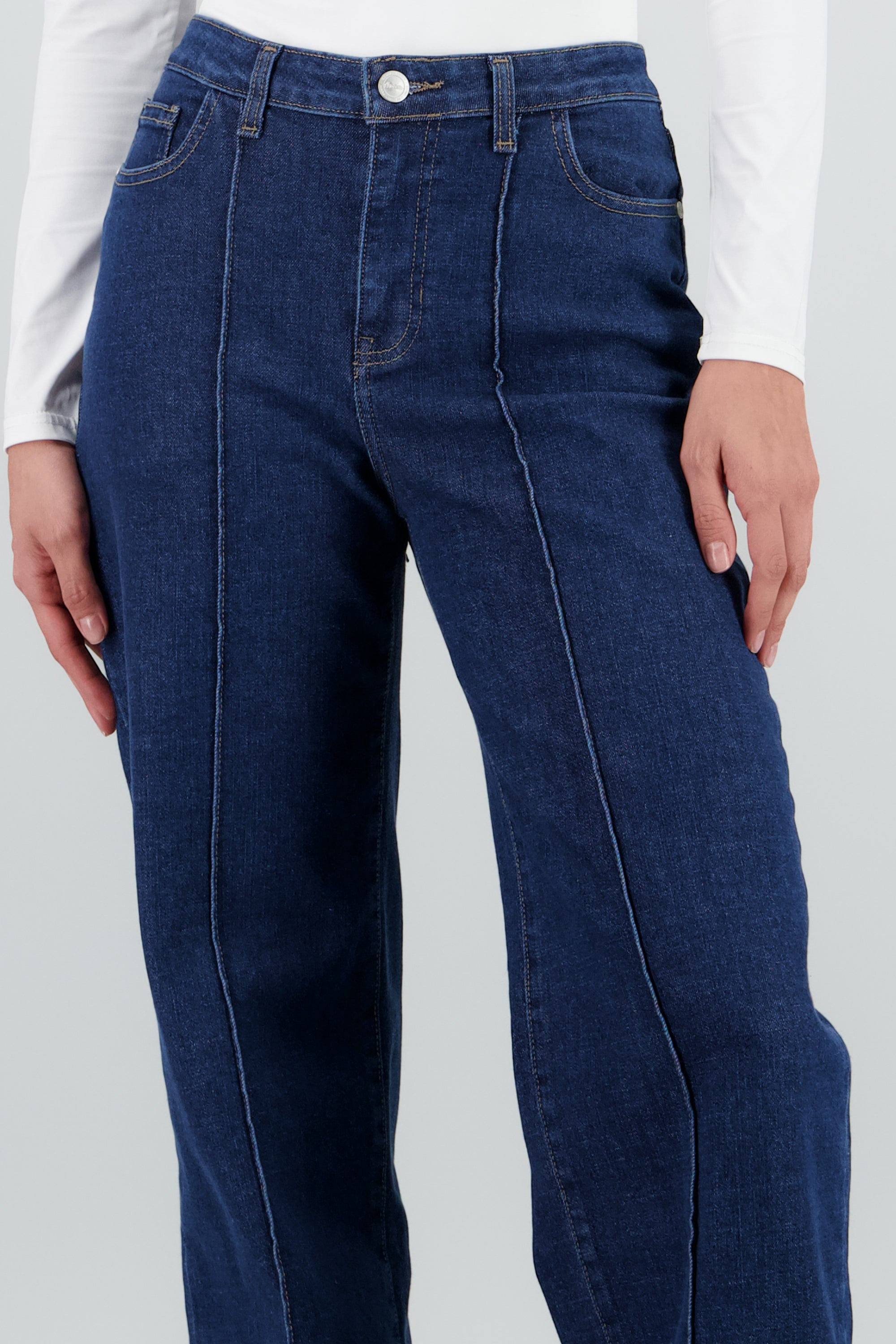 Jeans wide leg pinzas INDIGO