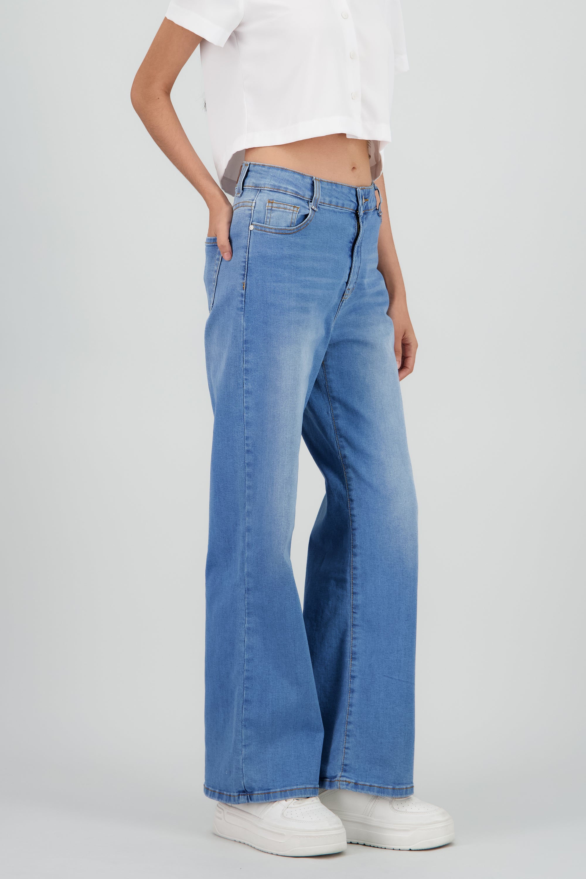 Jeans straight comfort BLEACHED