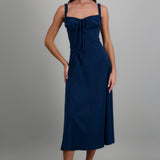 Vestido liso maxi
