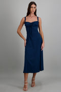 Vestido liso maxi