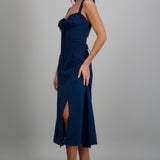 Vestido liso maxi