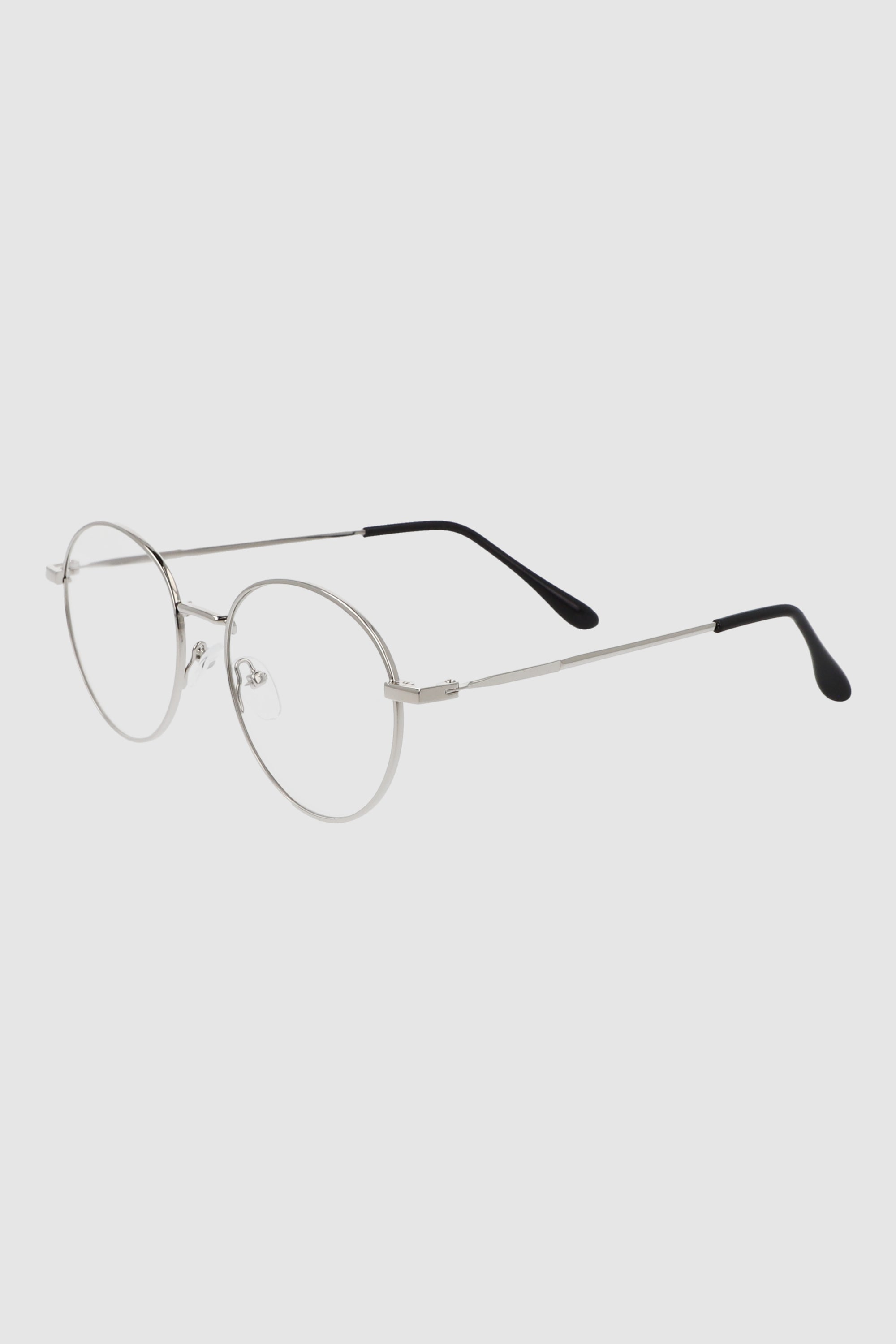 Lentes blue light circulo metal PLATA