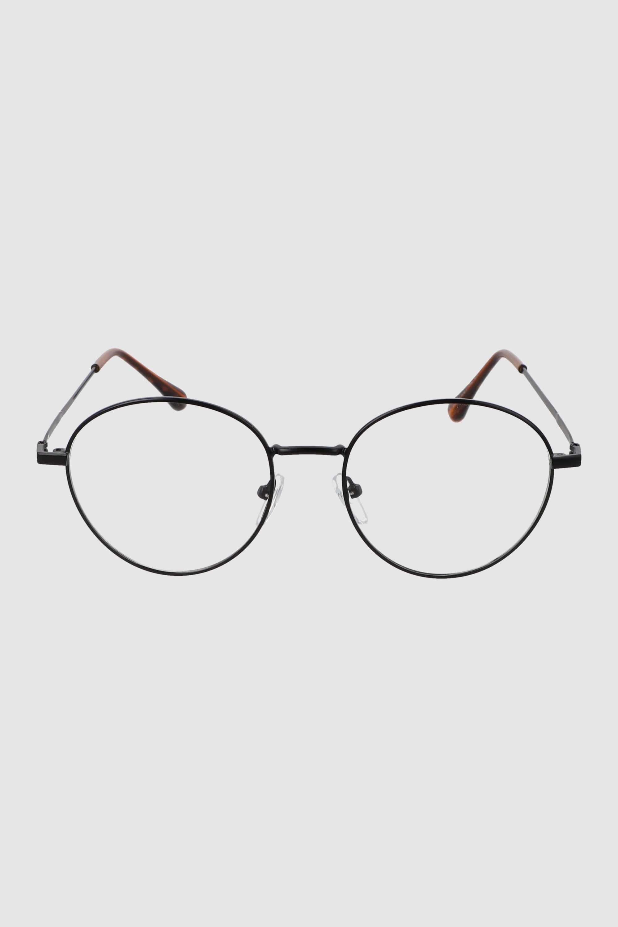 Lentes blue light circulo metal NEGRO