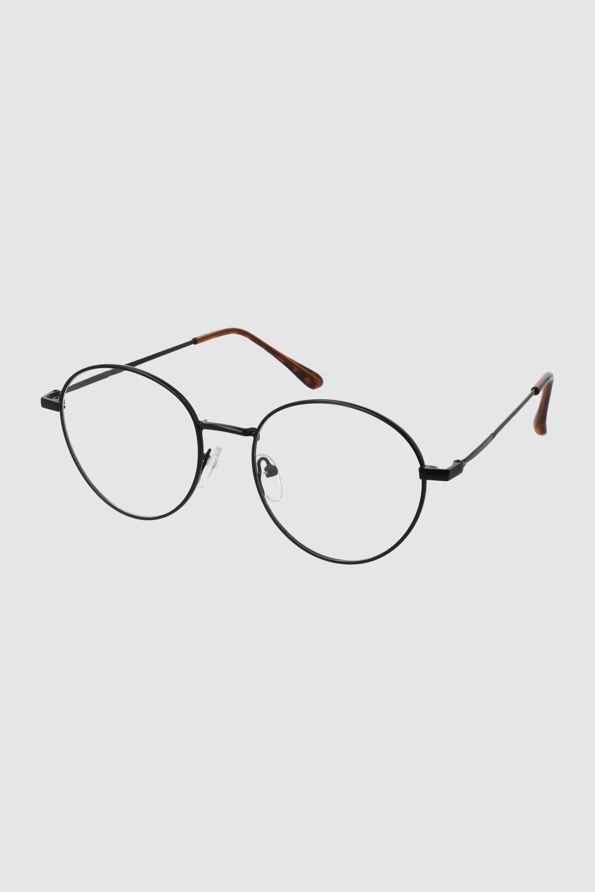 Lentes blue light circulo metal NEGRO