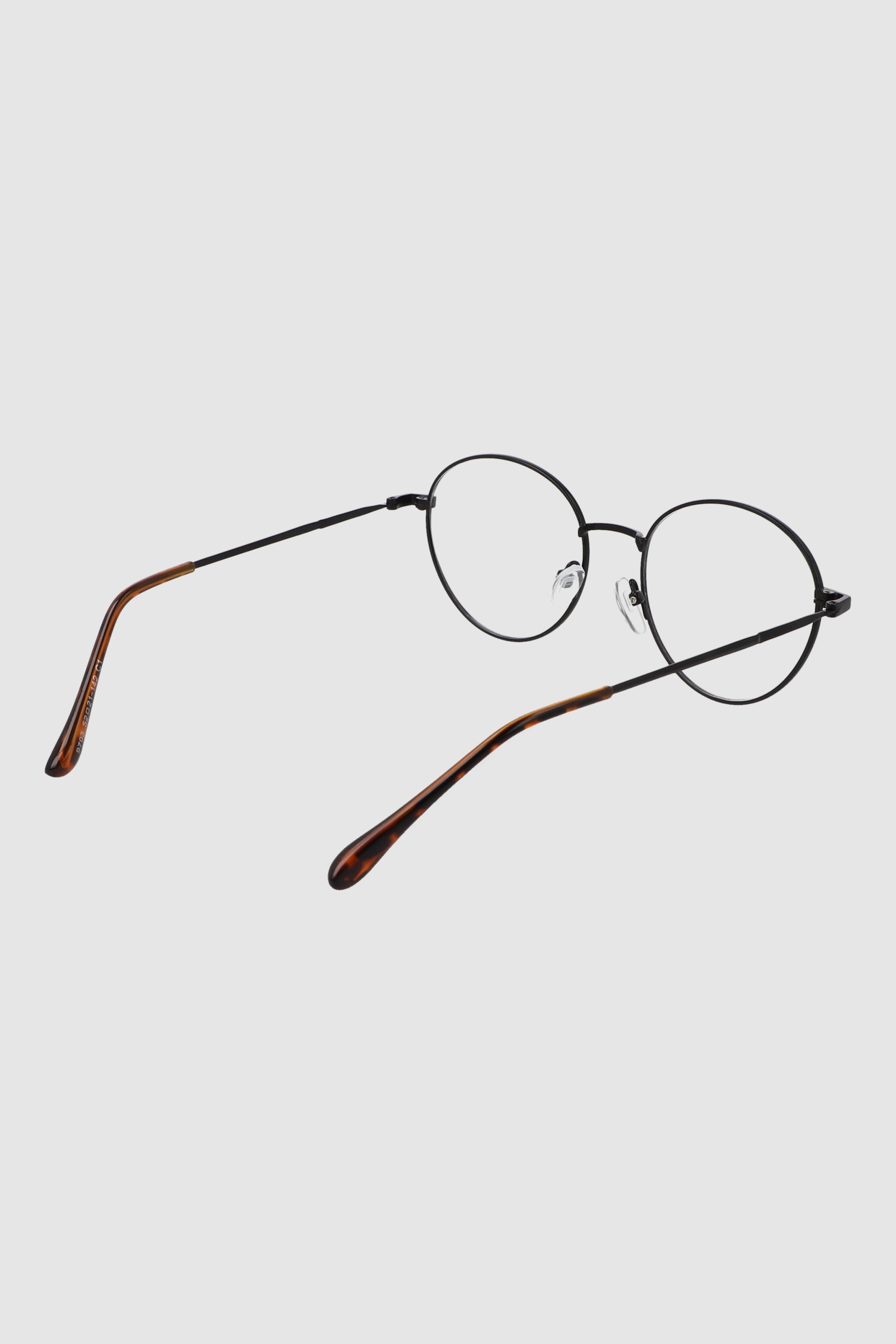 Lentes blue light circulo metal NEGRO