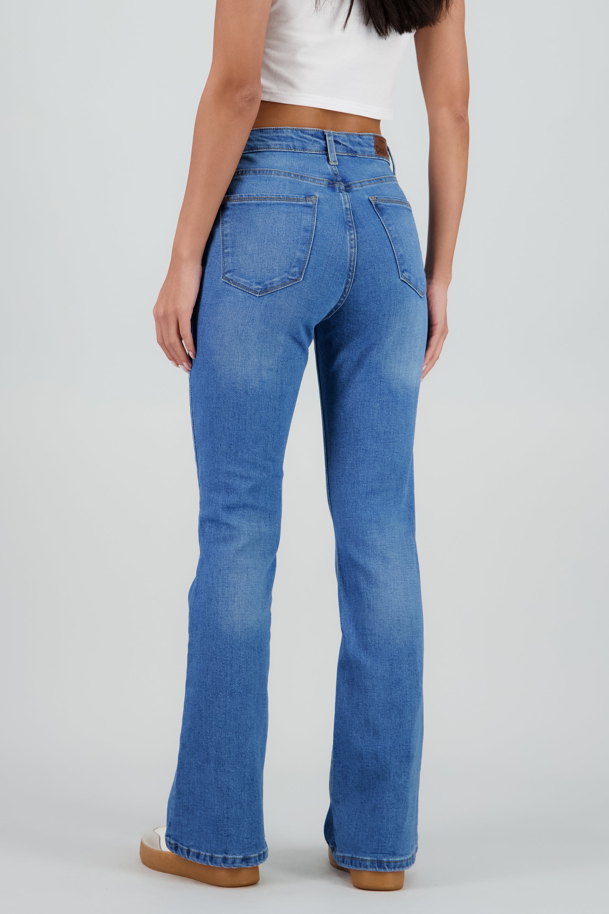 Jeans flare mid rise STONE MEDIO
