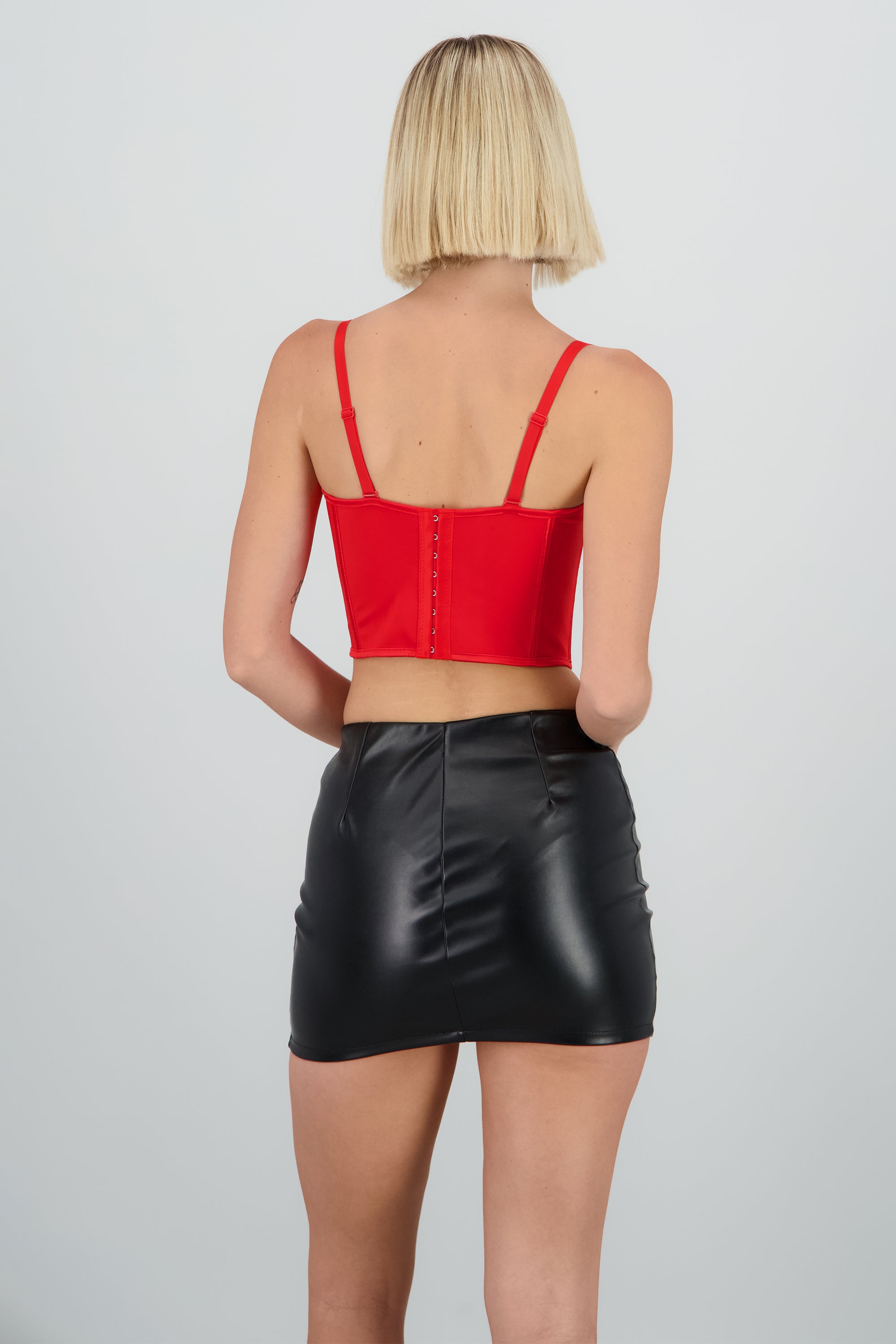 Corset copas liso ROJO
