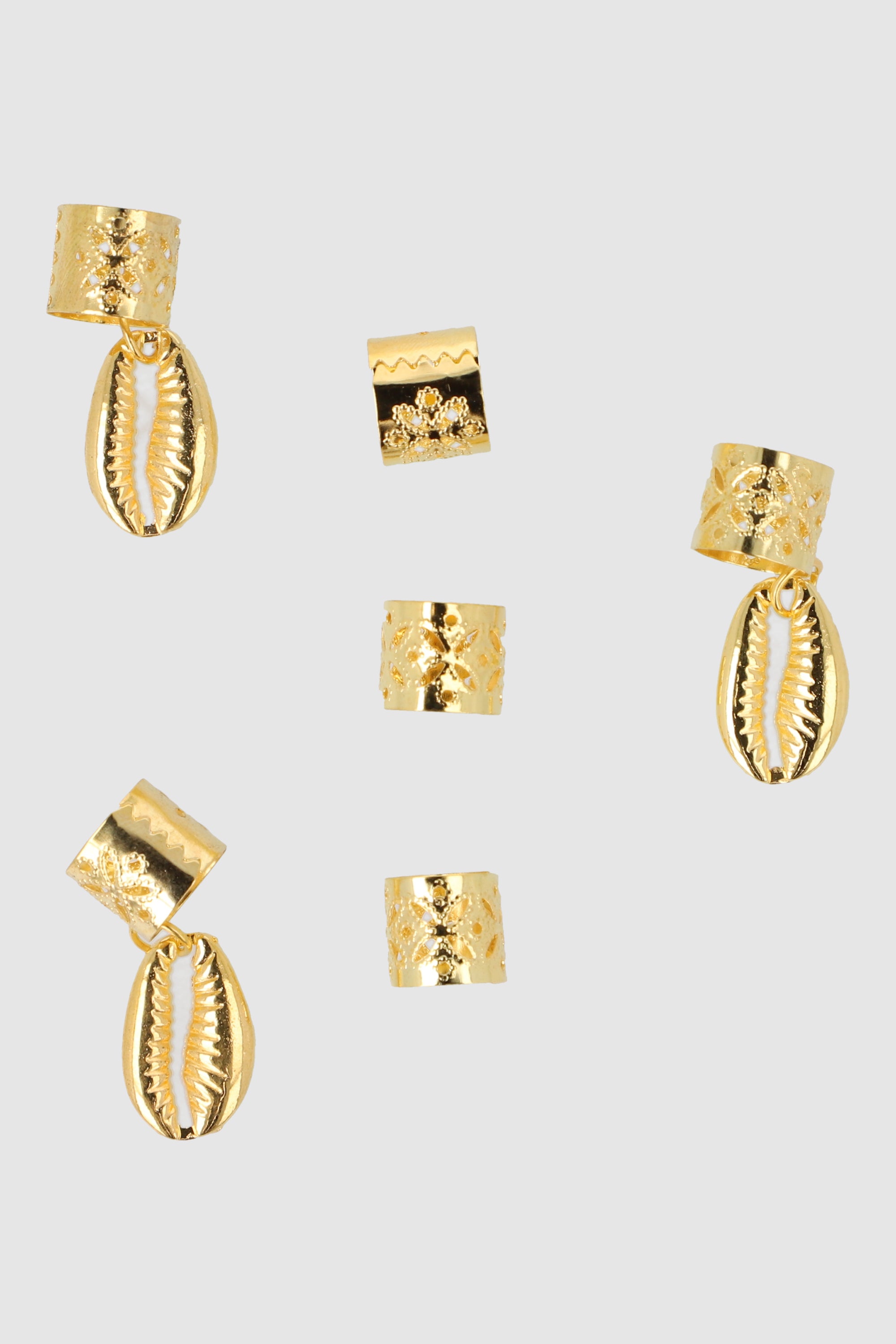 CONCHITAS PARA EL CABELLO ORO