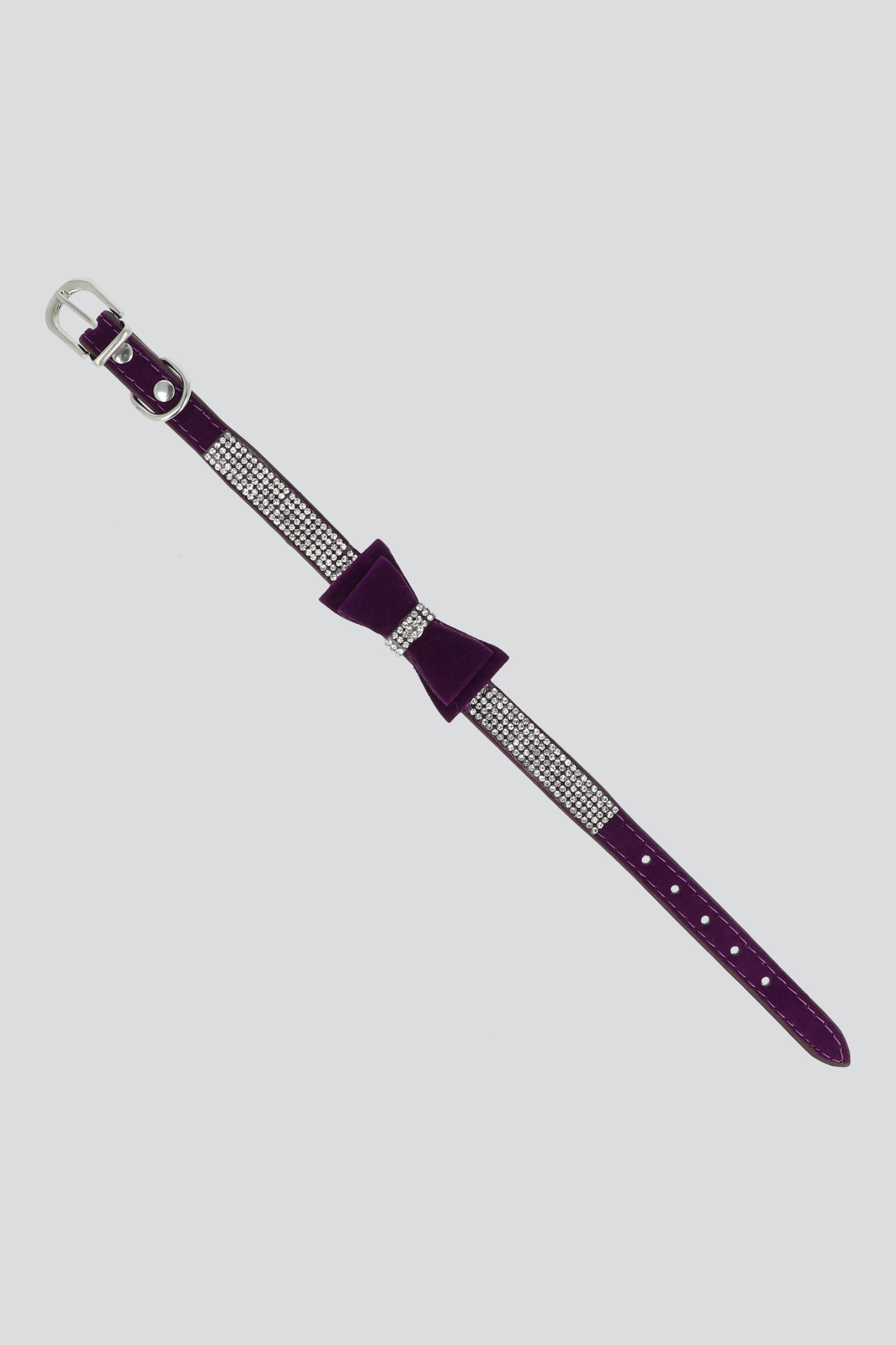 Collar mascota brillos 37cm MORADO