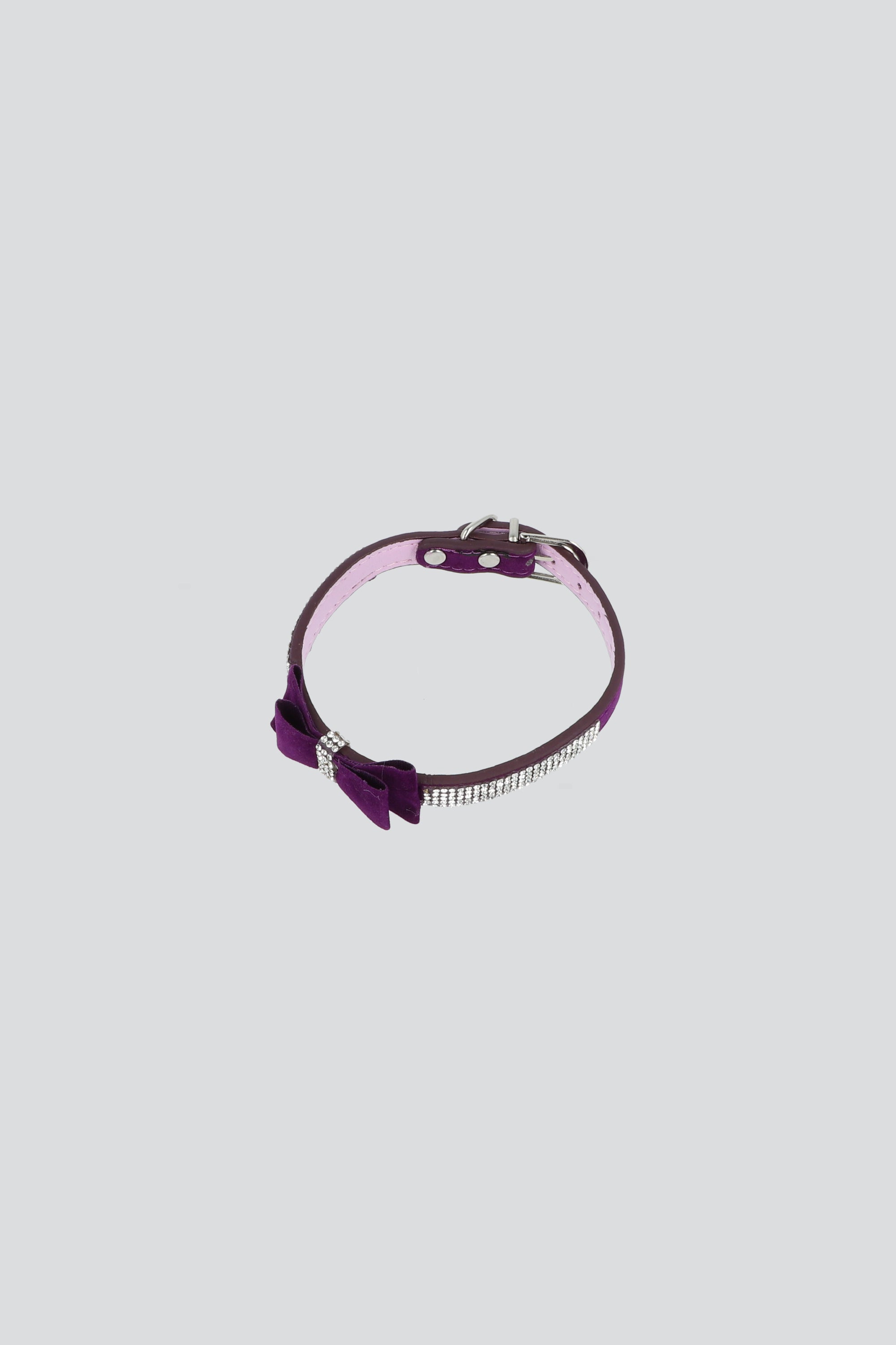 Collar mascota brillos 37cm MORADO