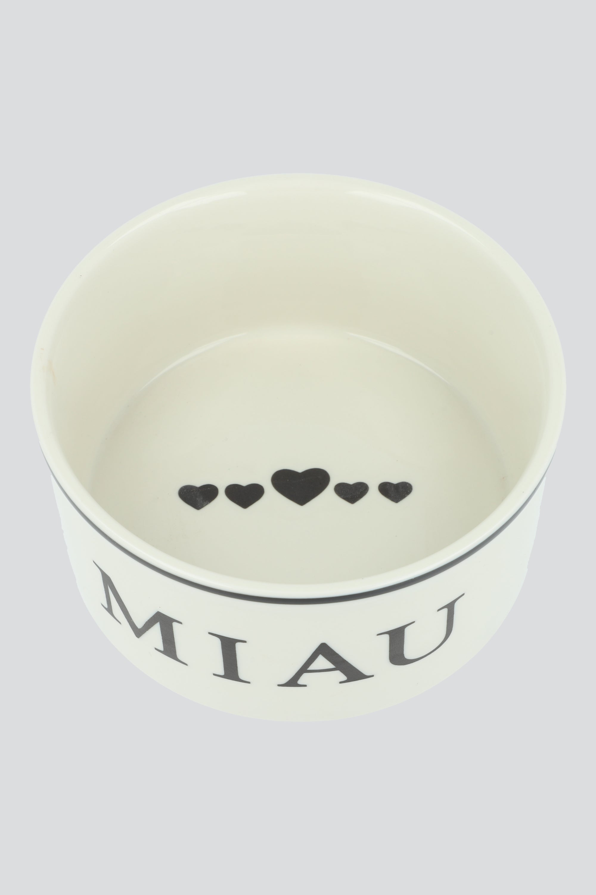 Plato para mascota miau BLANCO