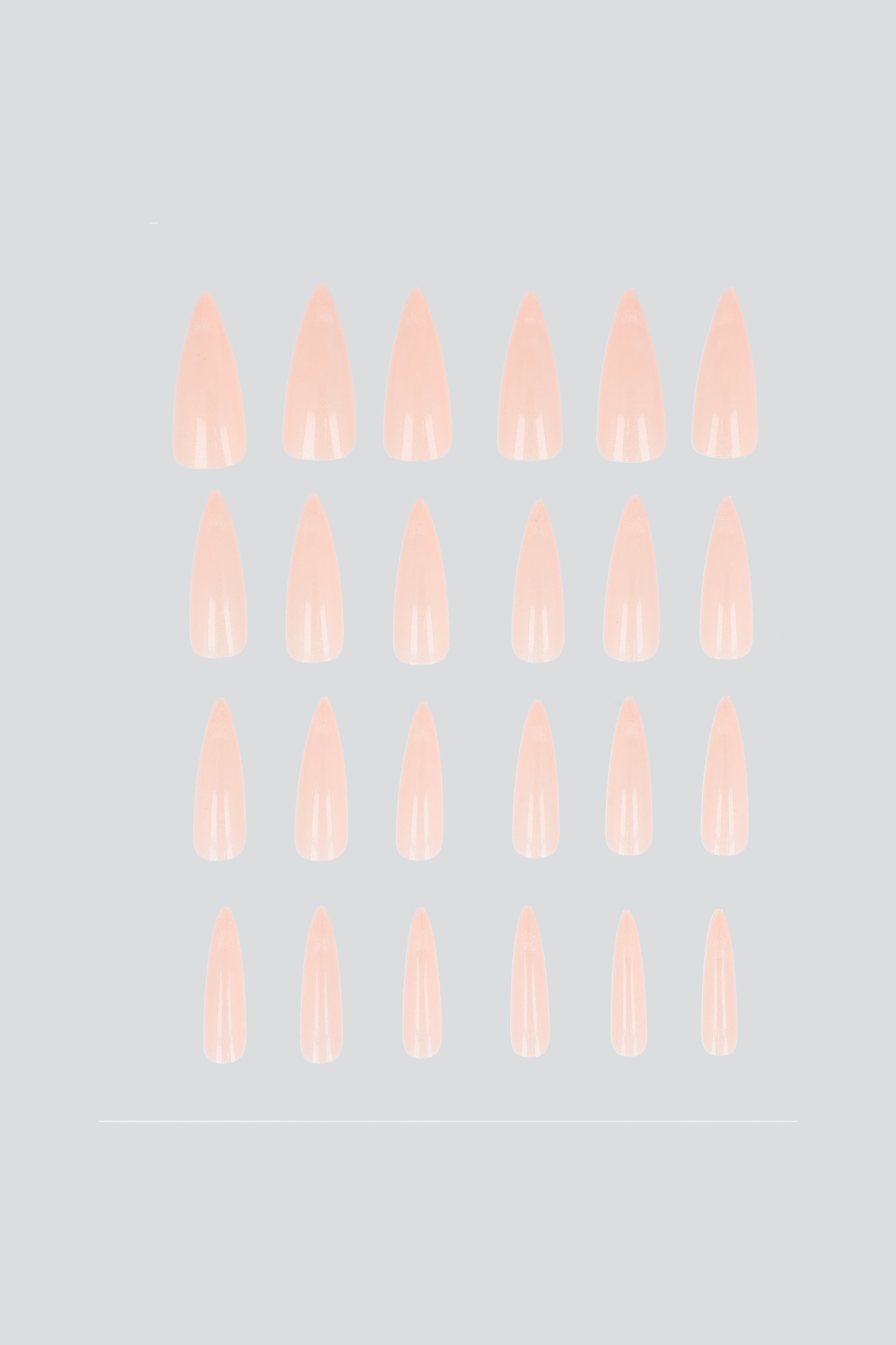 Set 24 uñas ojo de gato doble french PALO DE ROSA