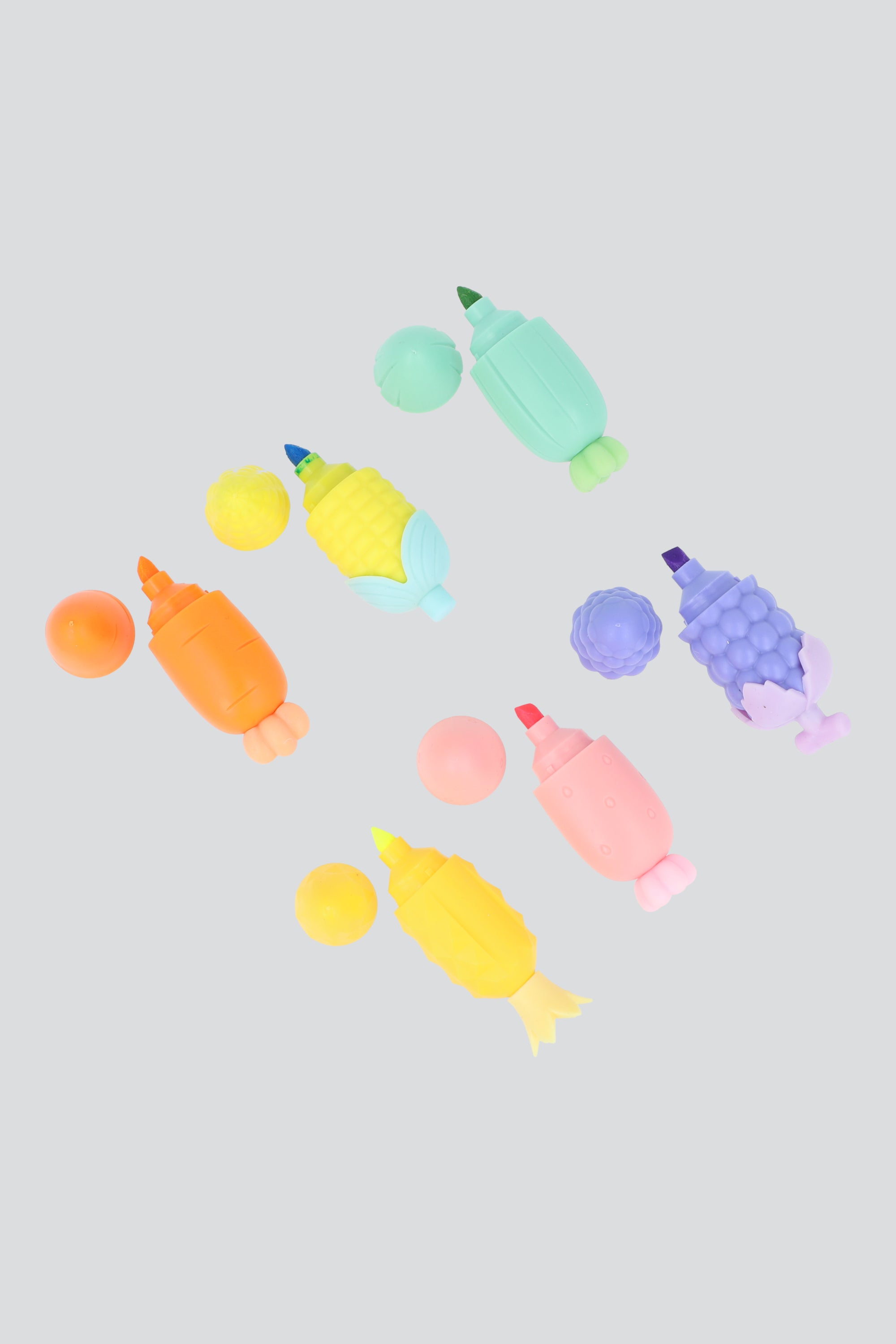 Set 6 marcadores verduras MULTICOLOR