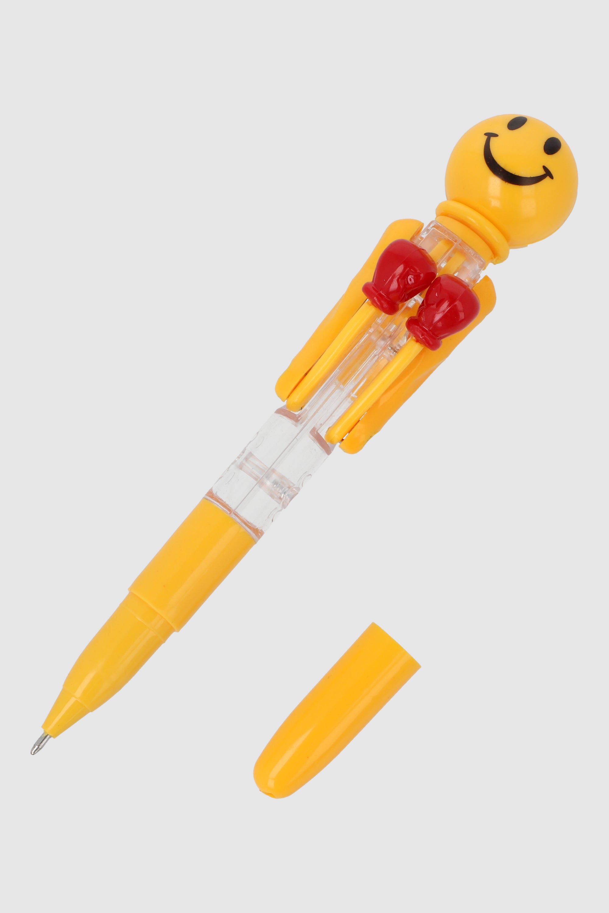 Pluma golpeadora happy face AMARILLO