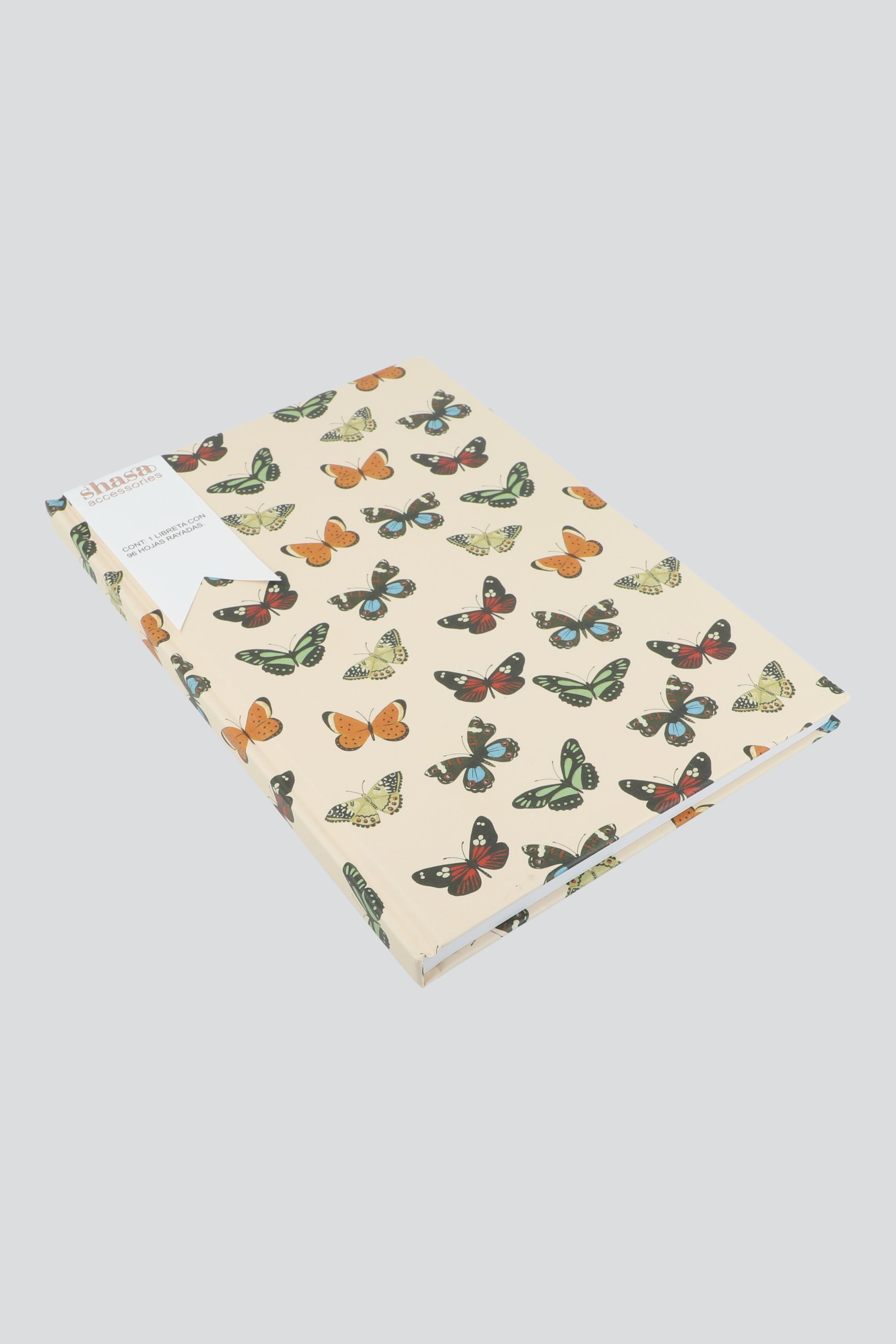 Libreta mariposas 100 hojas raya a5 BEIGE