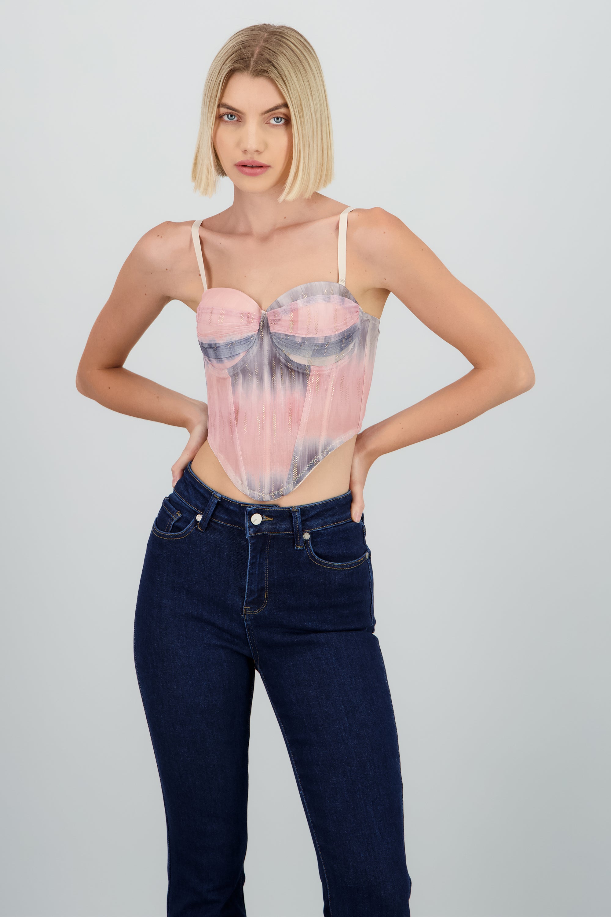 Corset copas color difuminado ROSA COMBO