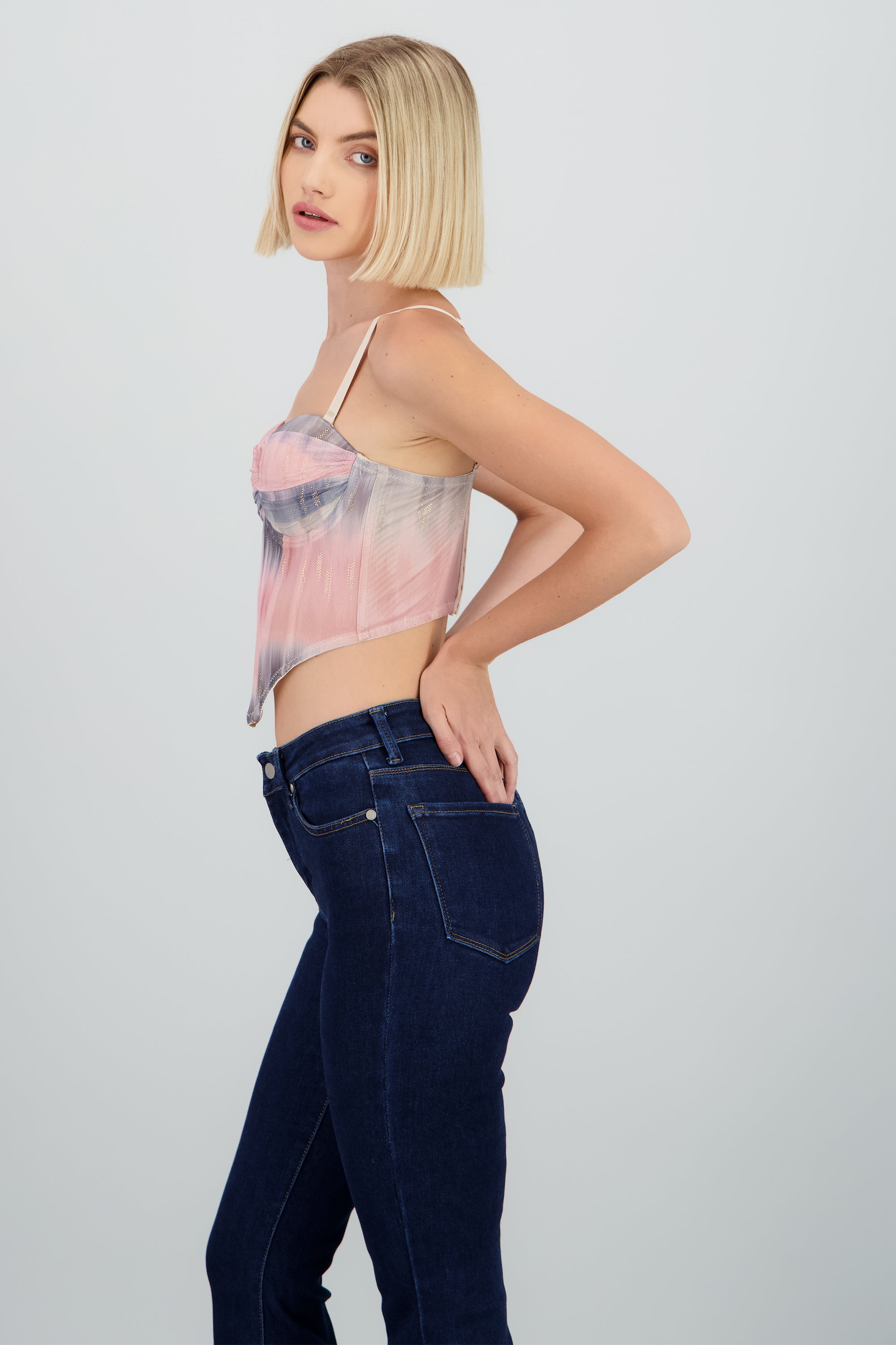 Corset copas color difuminado ROSA COMBO