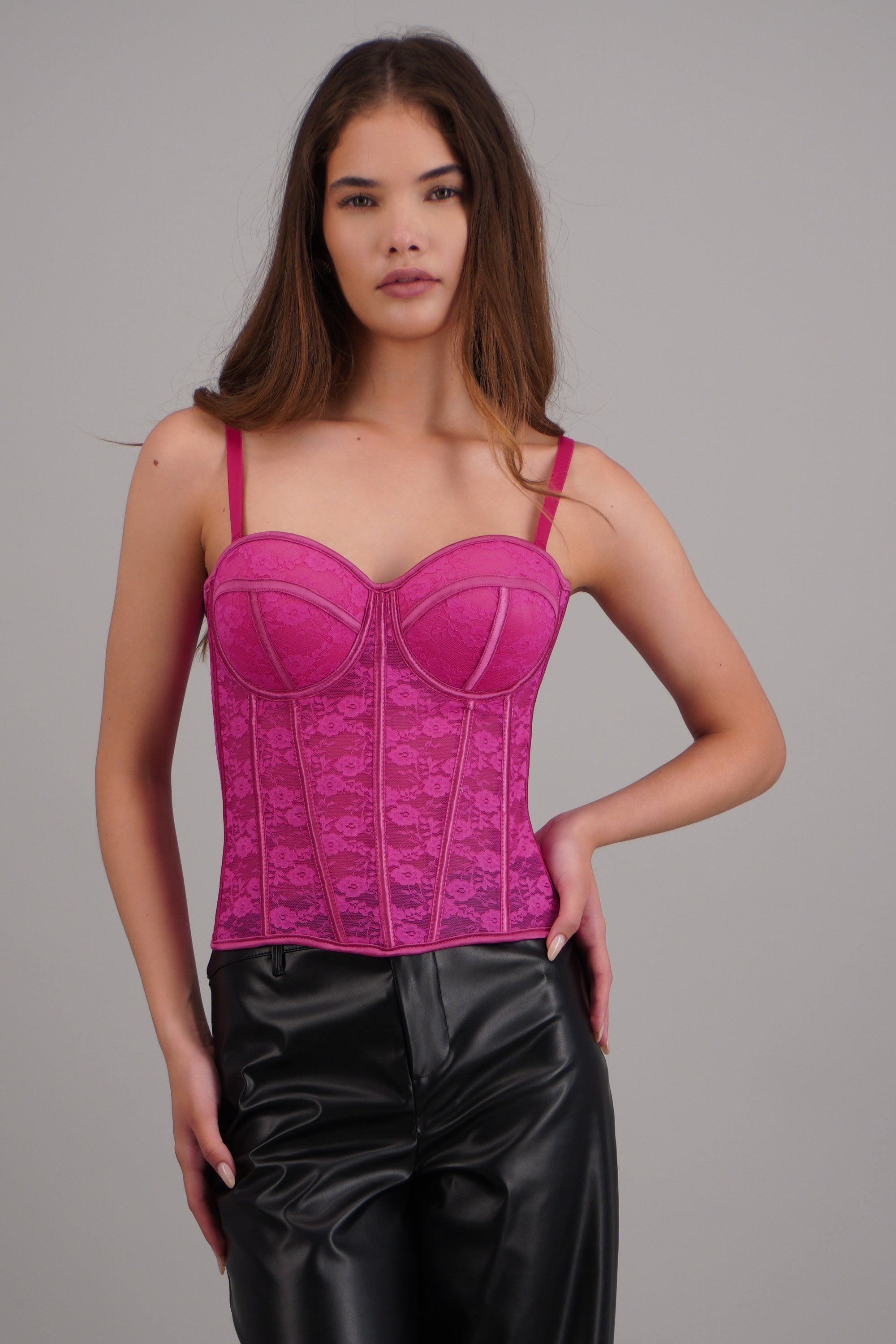 Corset copas encaje liso FIUSHA