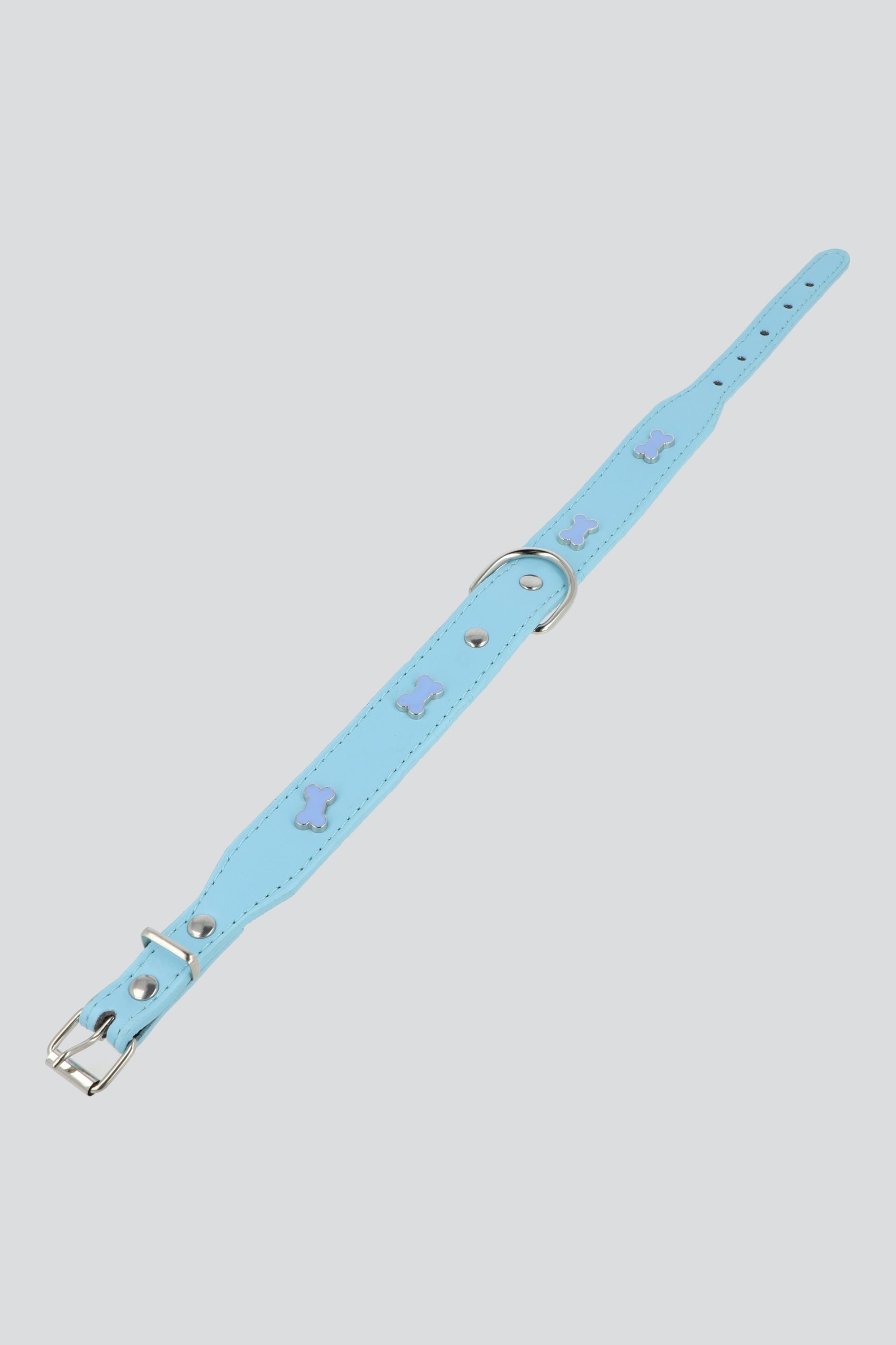 Collar mascota PU huesos 40cm AZUL