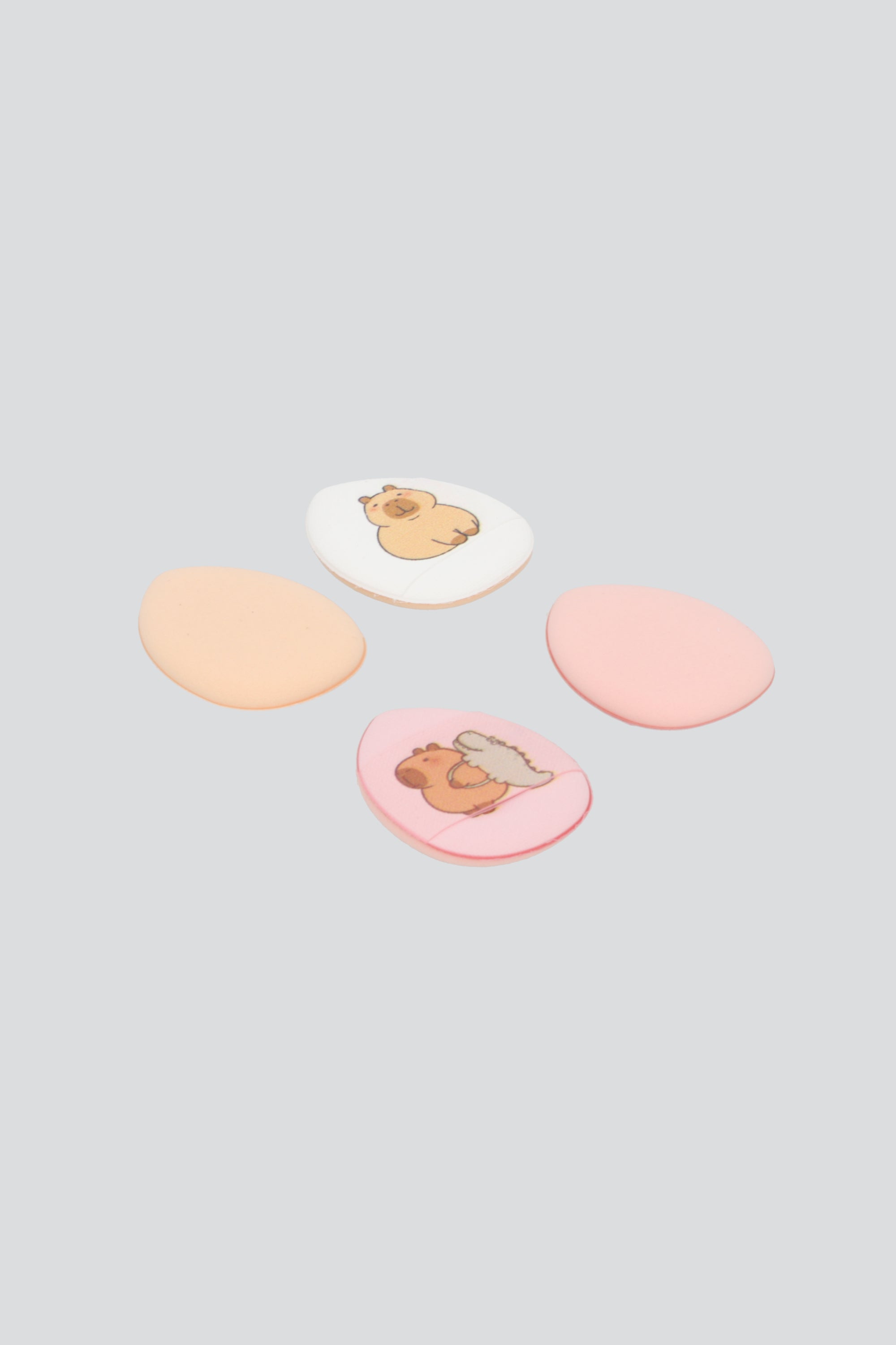 Set 4 puffs capibara mini ROSA