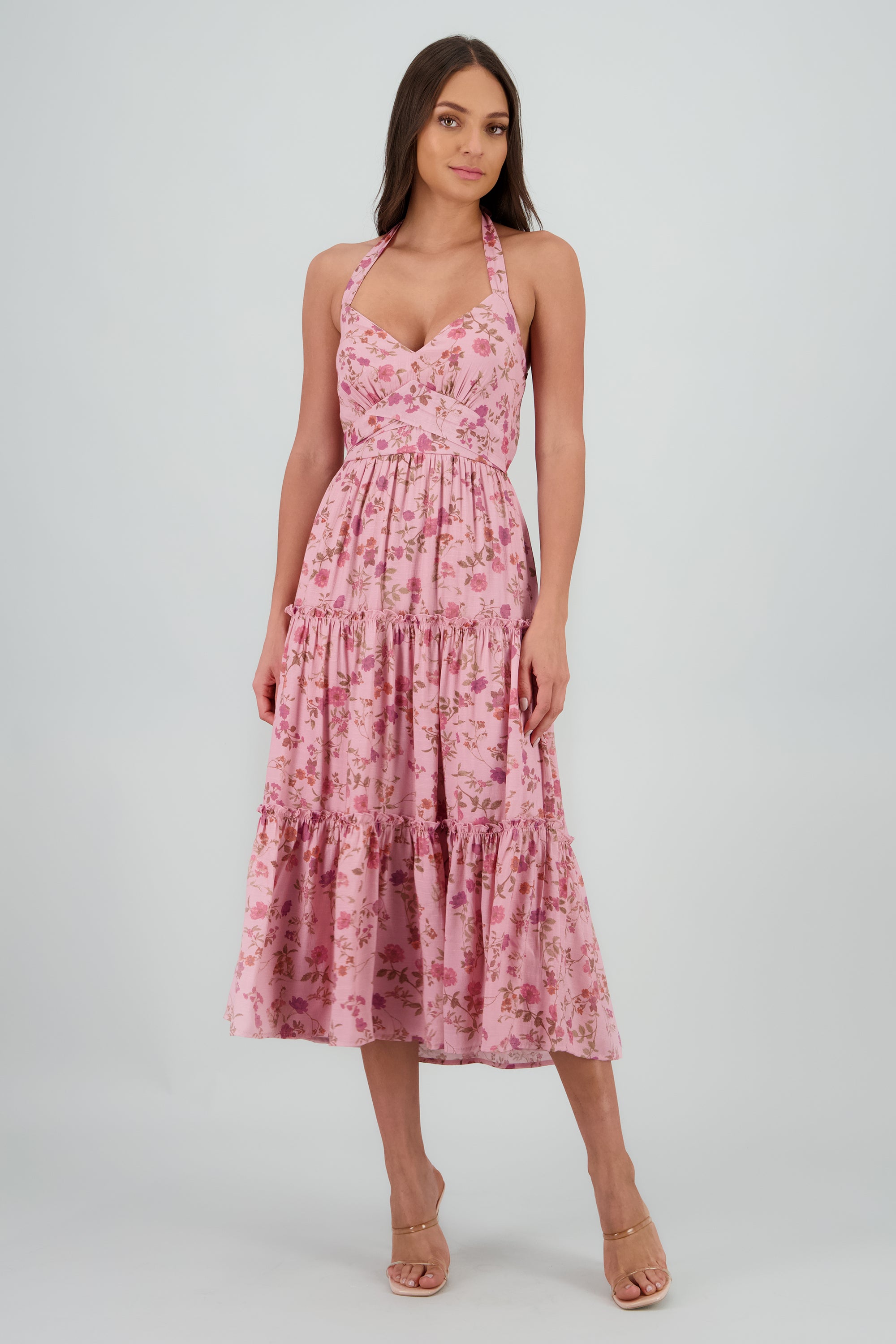 Vestido maxi halter olanes MALVA