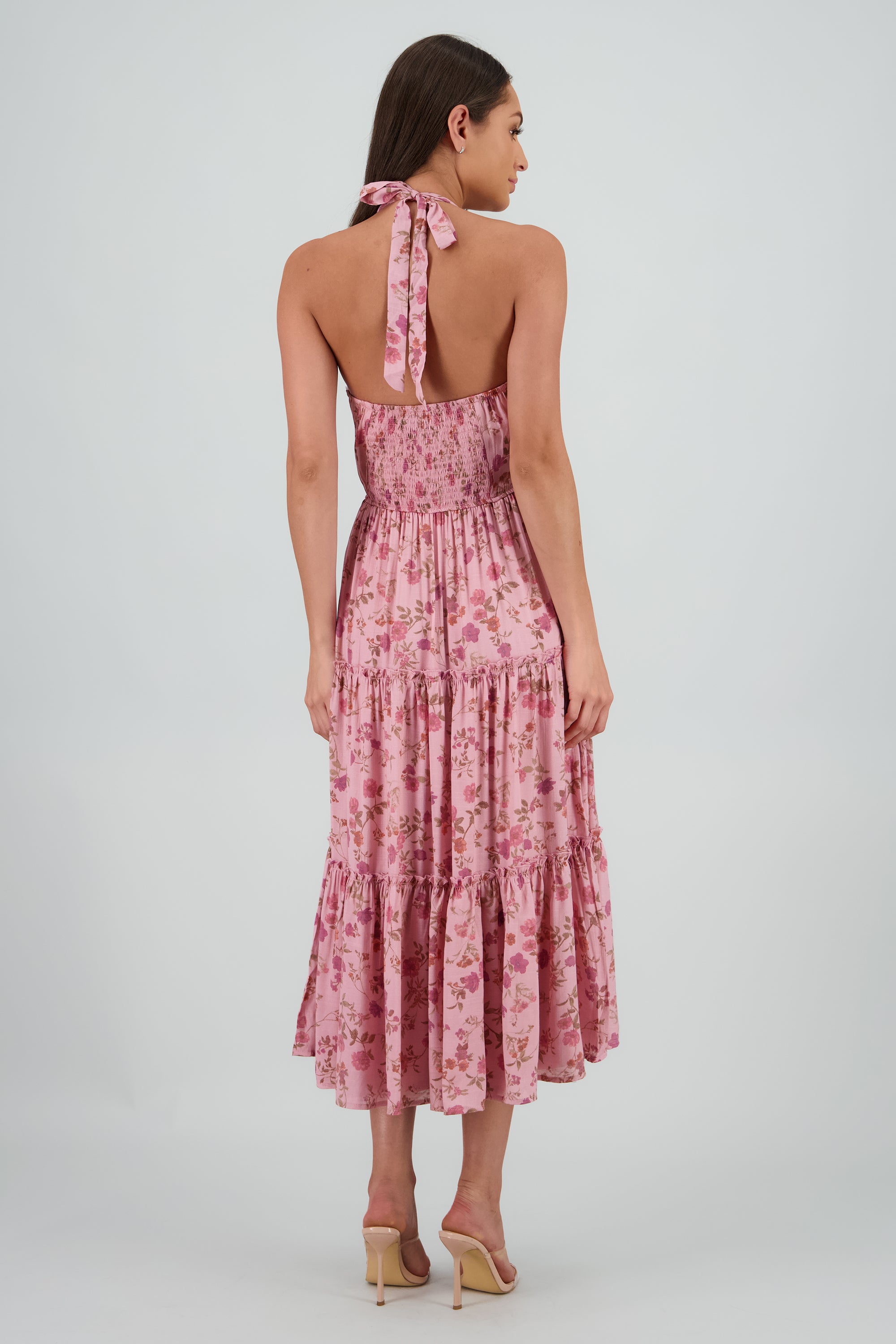 Vestido maxi halter olanes MALVA