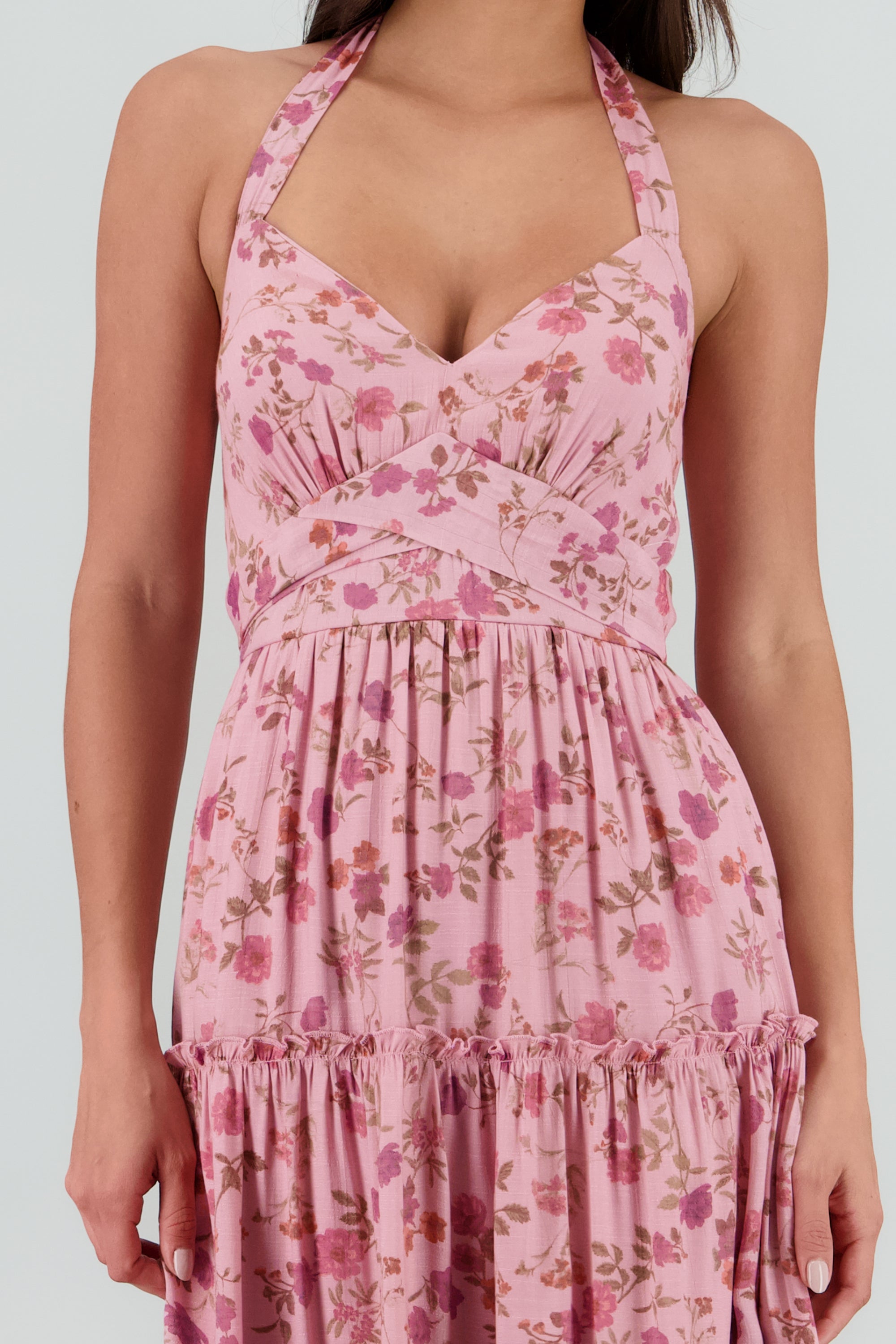 Vestido maxi halter olanes MALVA