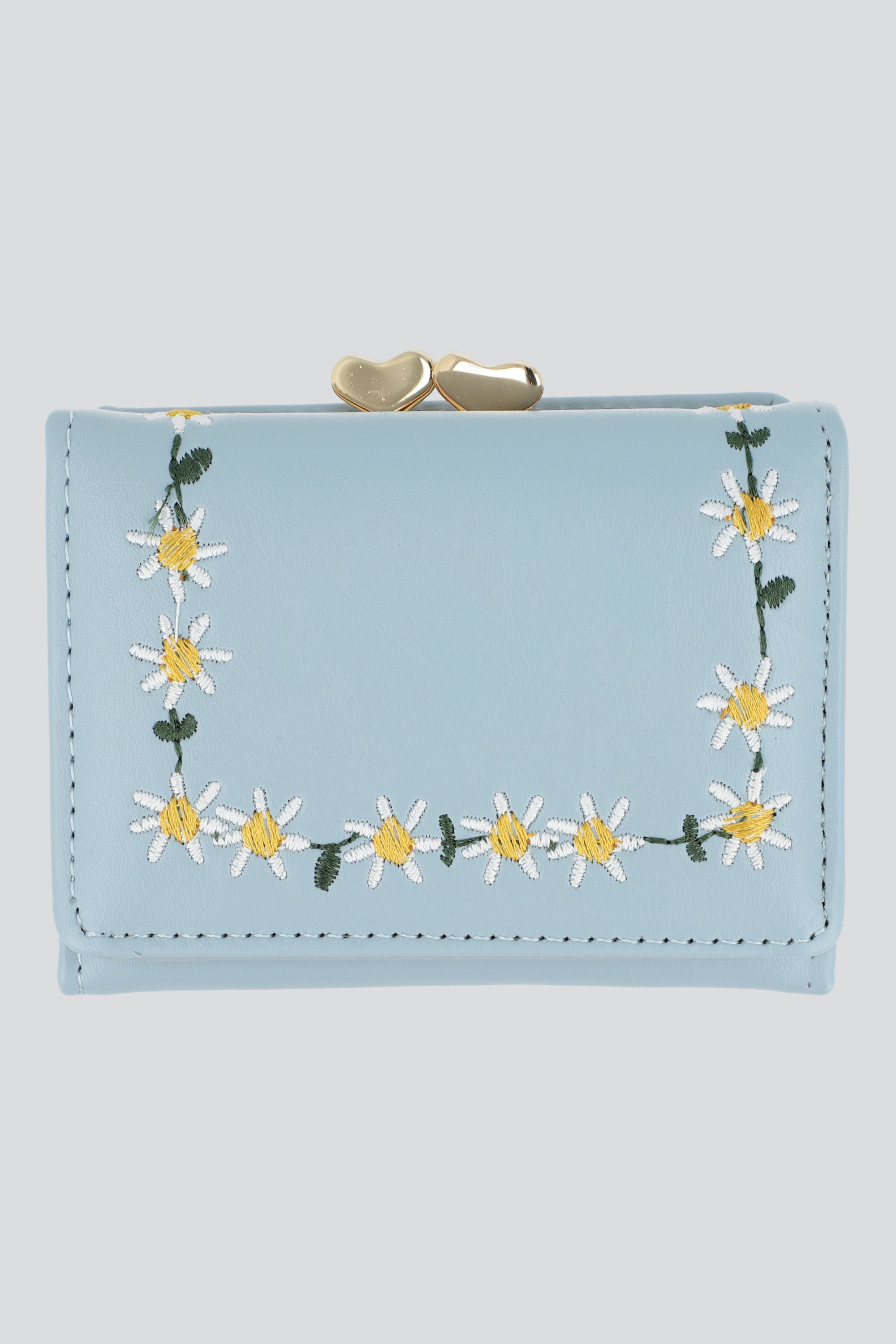 Cartera margaritas bordadas AZUL
