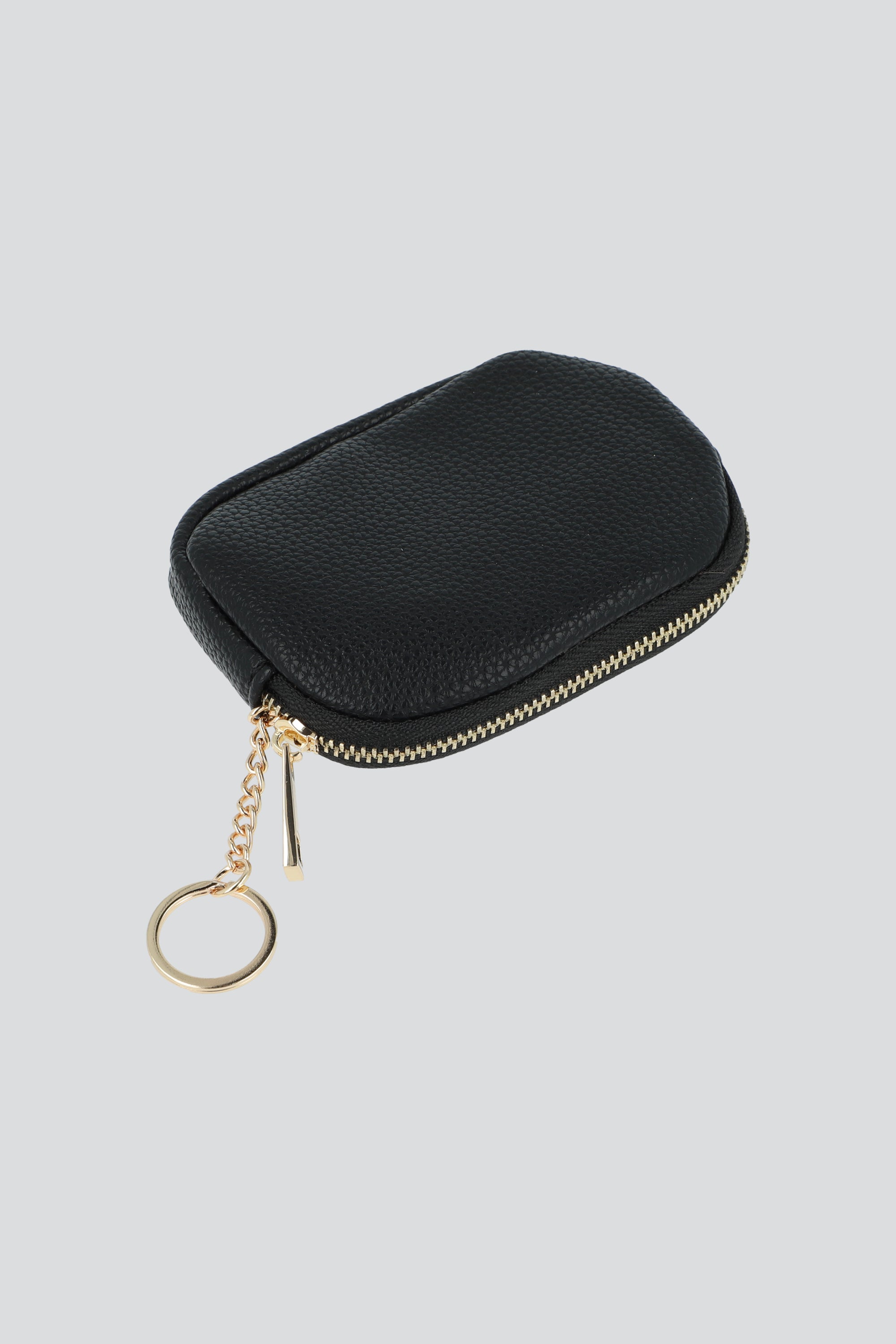 Cartera ovalo con llavero NEGRO