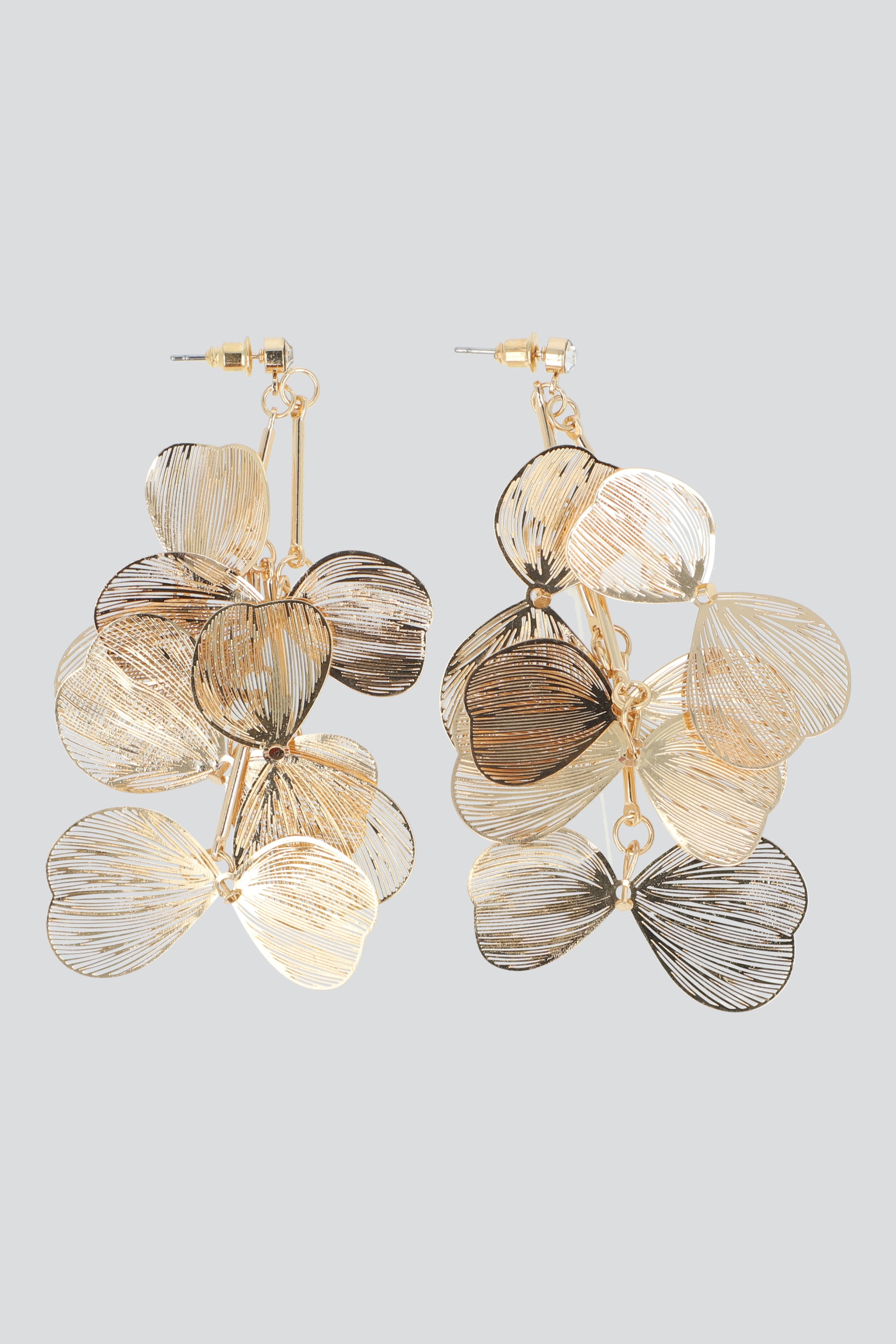ARETES PETALOS FILIGRANA ORO