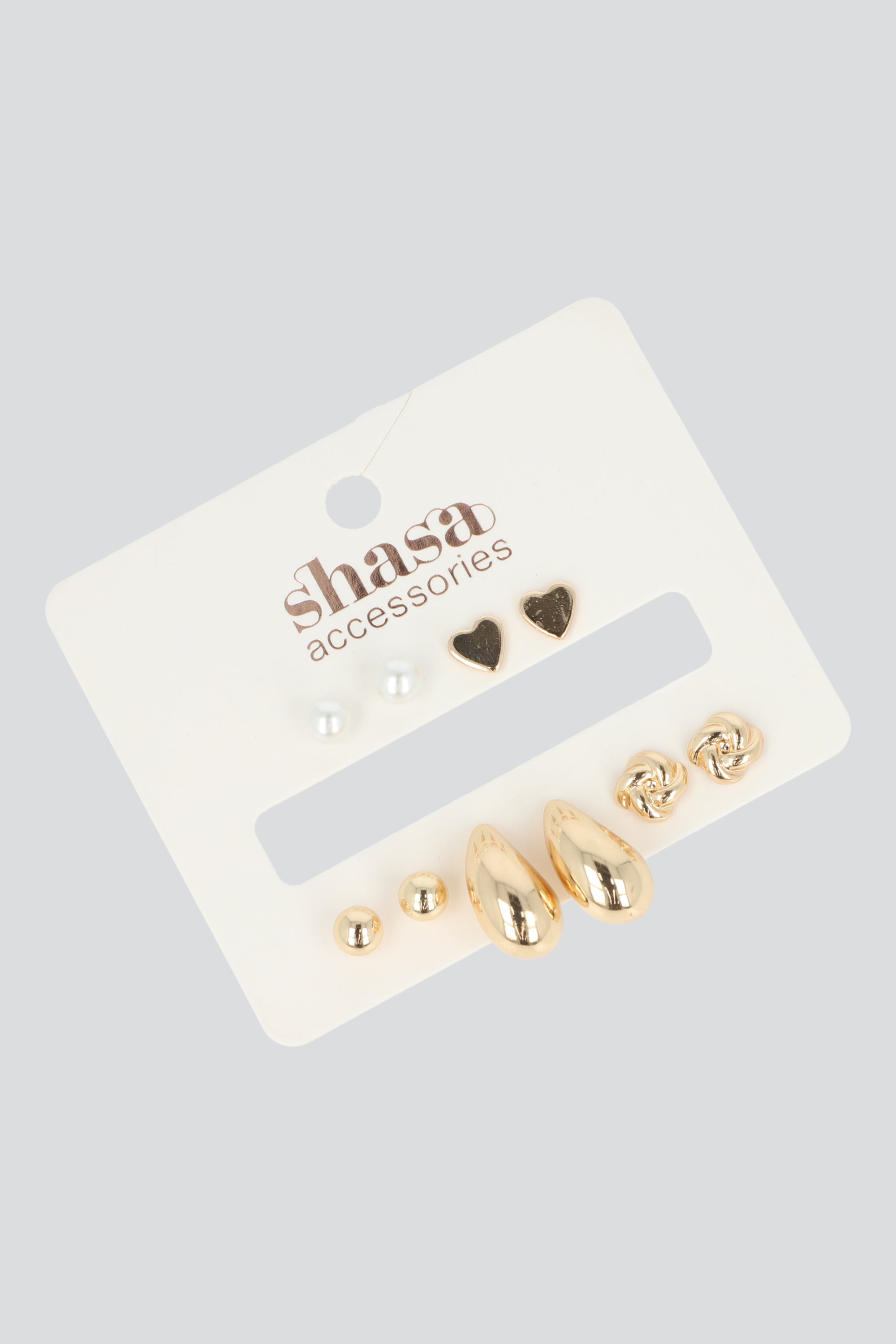 5 PR ARETES GOTA ORO